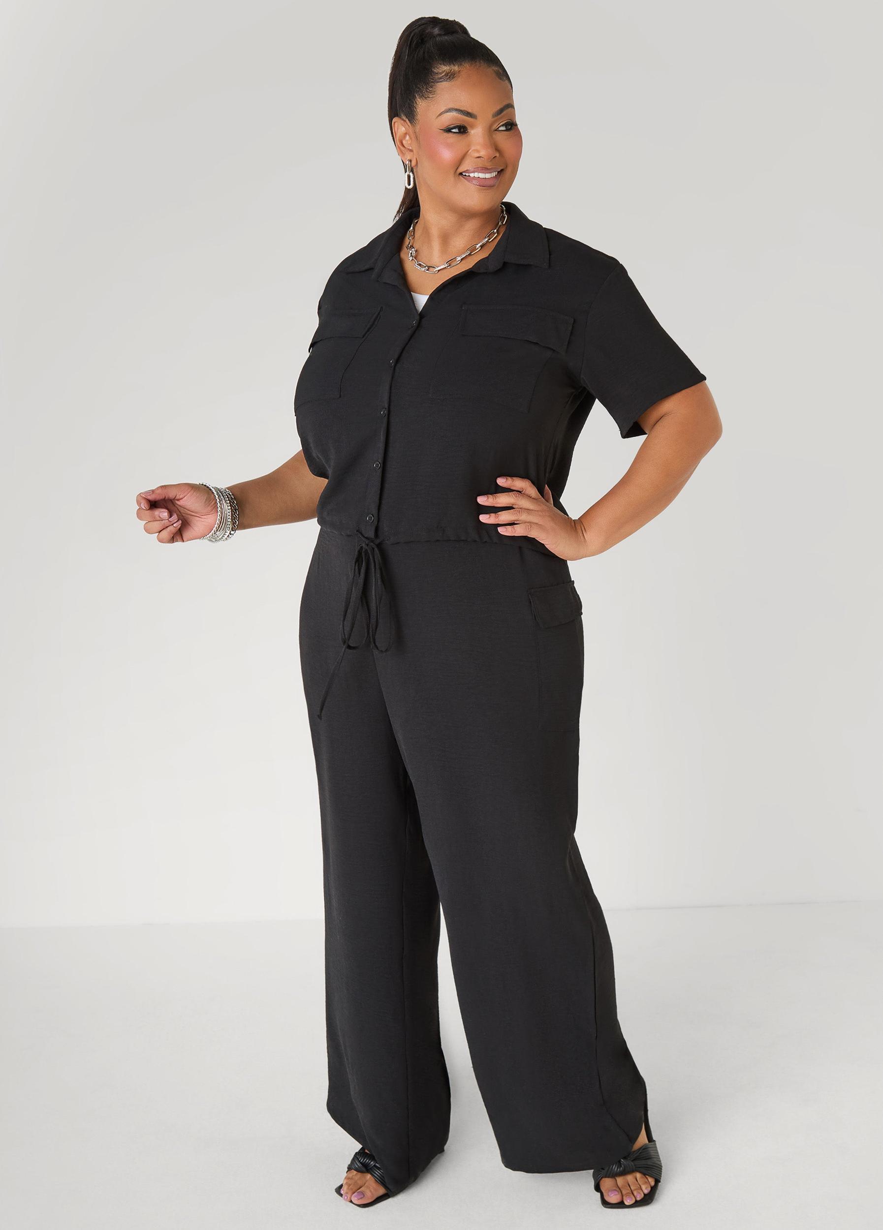 Drawstring Cropped Shirt Product Image
