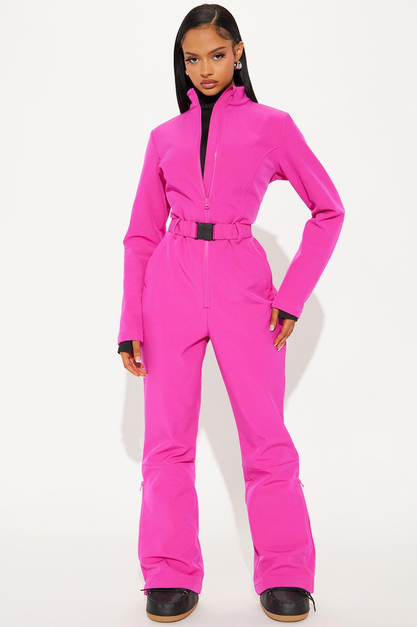 Cross Country Ski Jumpsuit - Fuchsia Product Image