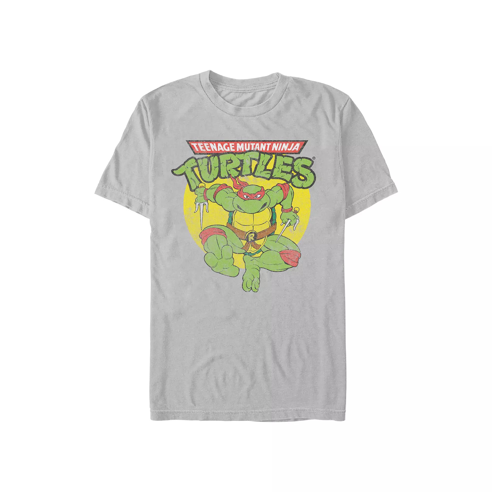 Men's Teenage Mutant Ninja Turtles Raphael Vintage Graphic Tee, Size: Small, Silver Product Image