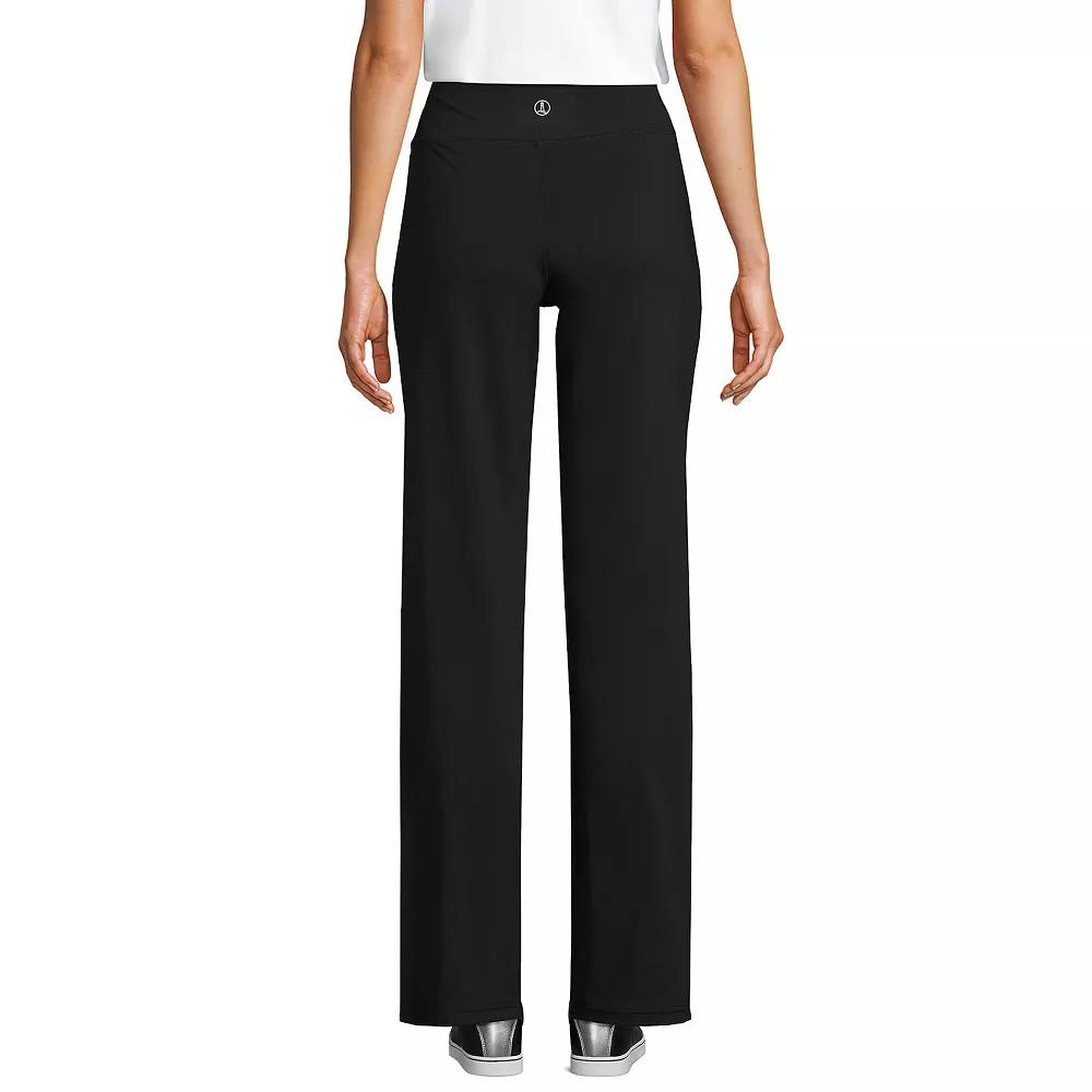 Petite Lands' End Active Hi Impact HR Straight Leg Pants, Women's, Size: Small Petite, Black Product Image
