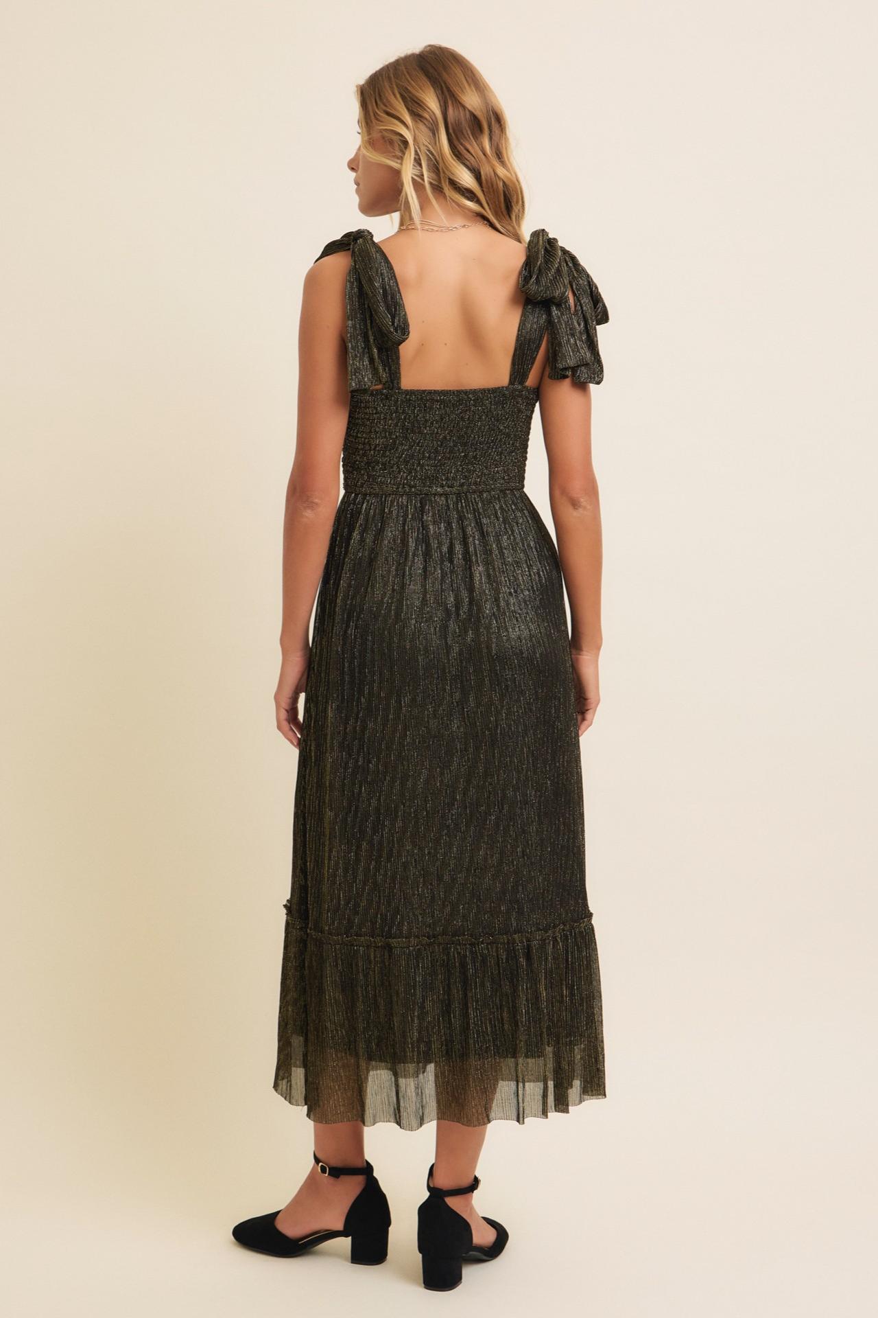 Pleated Metallica Midi Product Image