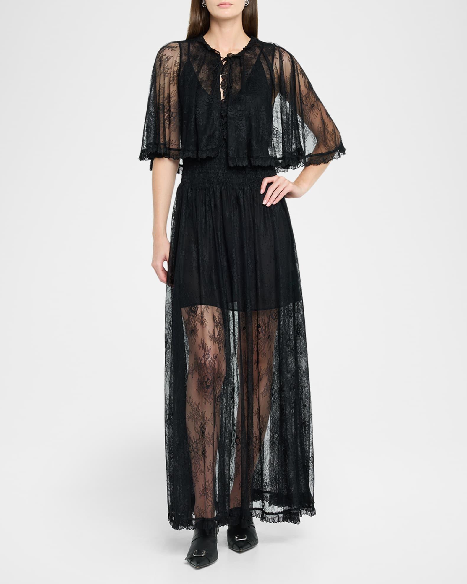 Tissy Lace Cape Gown Product Image