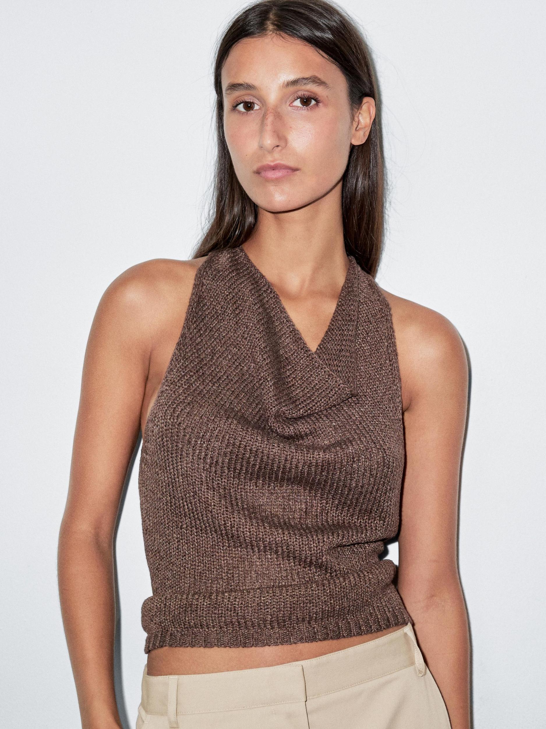 Straight-leg cotton blend trousers Product Image