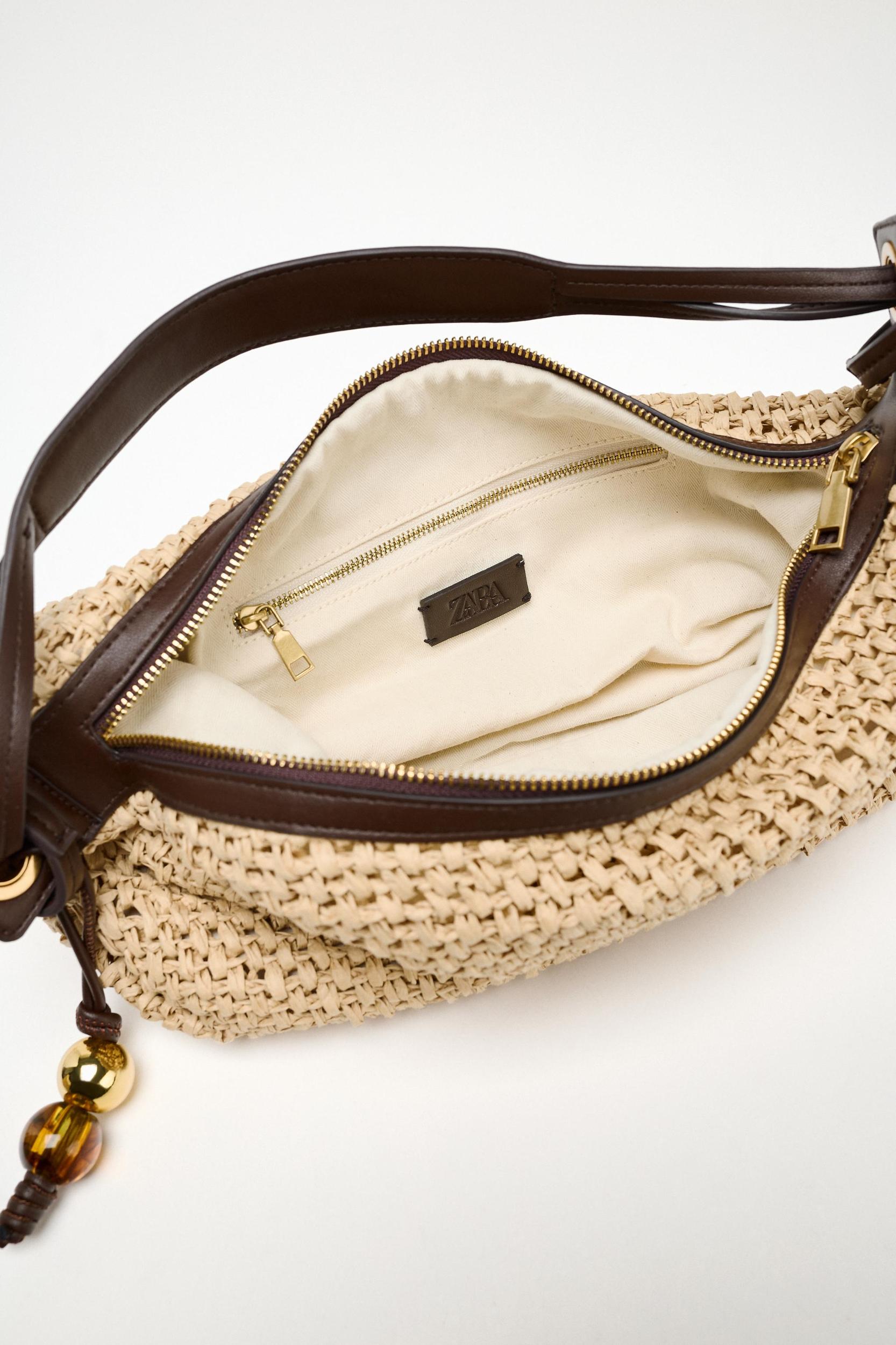 WOVEN SHOPPER BAG WITH CHARM Product Image