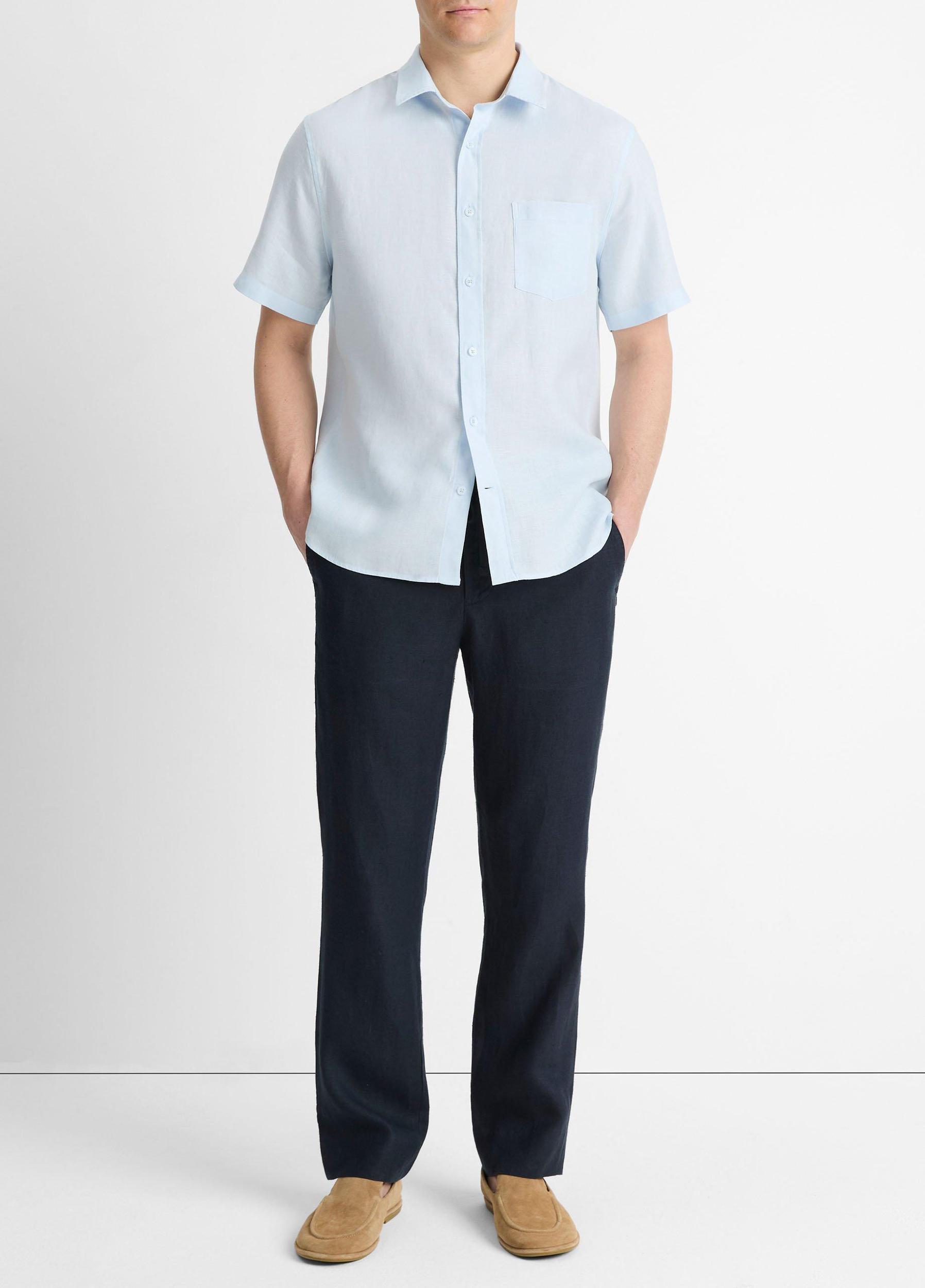 Linen Short-Sleeve Shirt Product Image