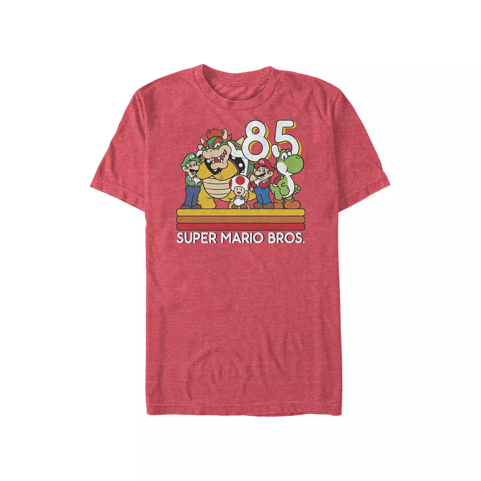 Big & Tall Super Mario Bros Retro Group Graphic Tee, Men's,  Product Image