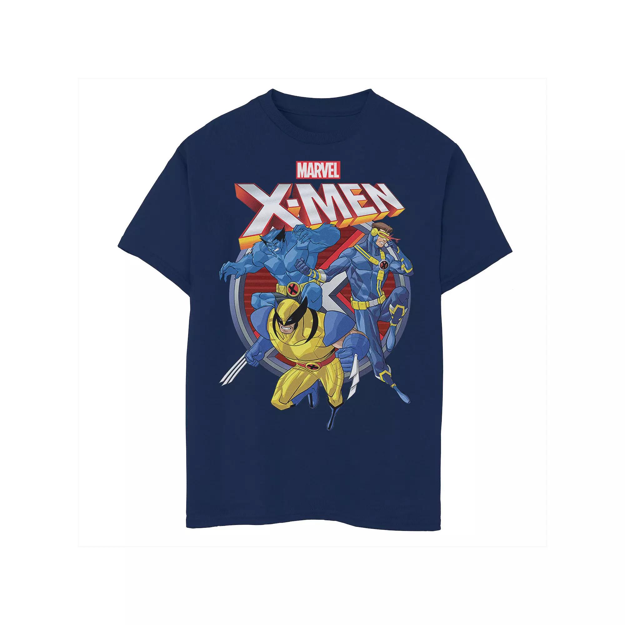 Boys 8-20 Marvel X-Men Action Group Shot Logo Graphic Tee, Boy's, Size: XS, Blue Product Image