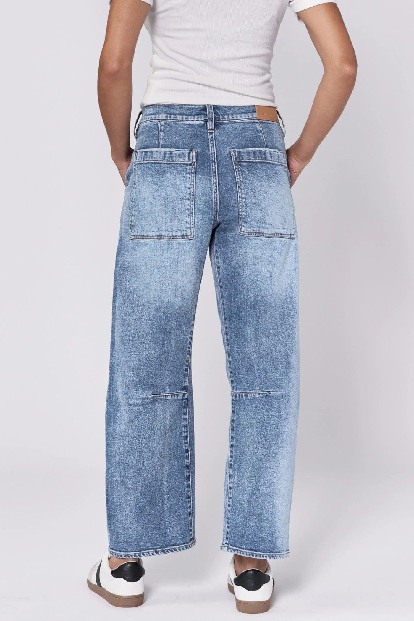 Lasso High Rise Cropped Loose Fit Jeans Product Image