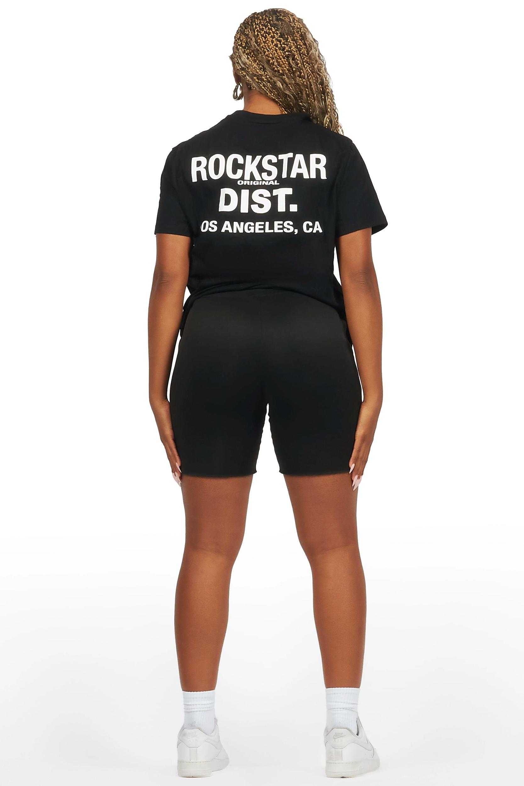 Dalasia Black T-Shirt Short Set Female Product Image