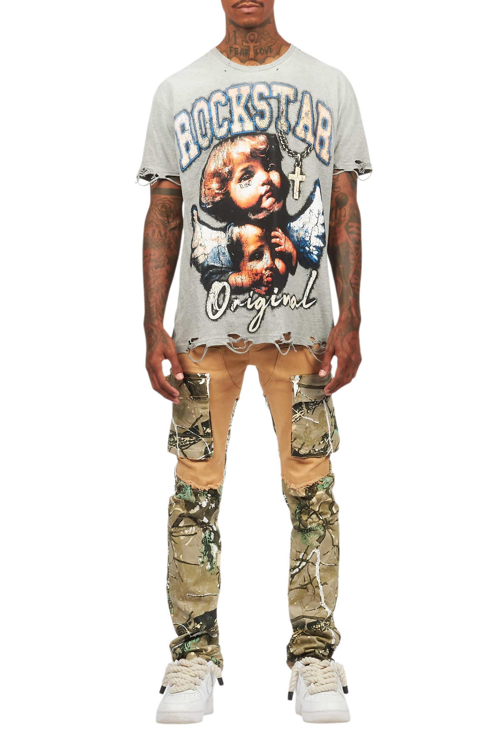 Jovala Grey Oversized T-Shirt Female Product Image