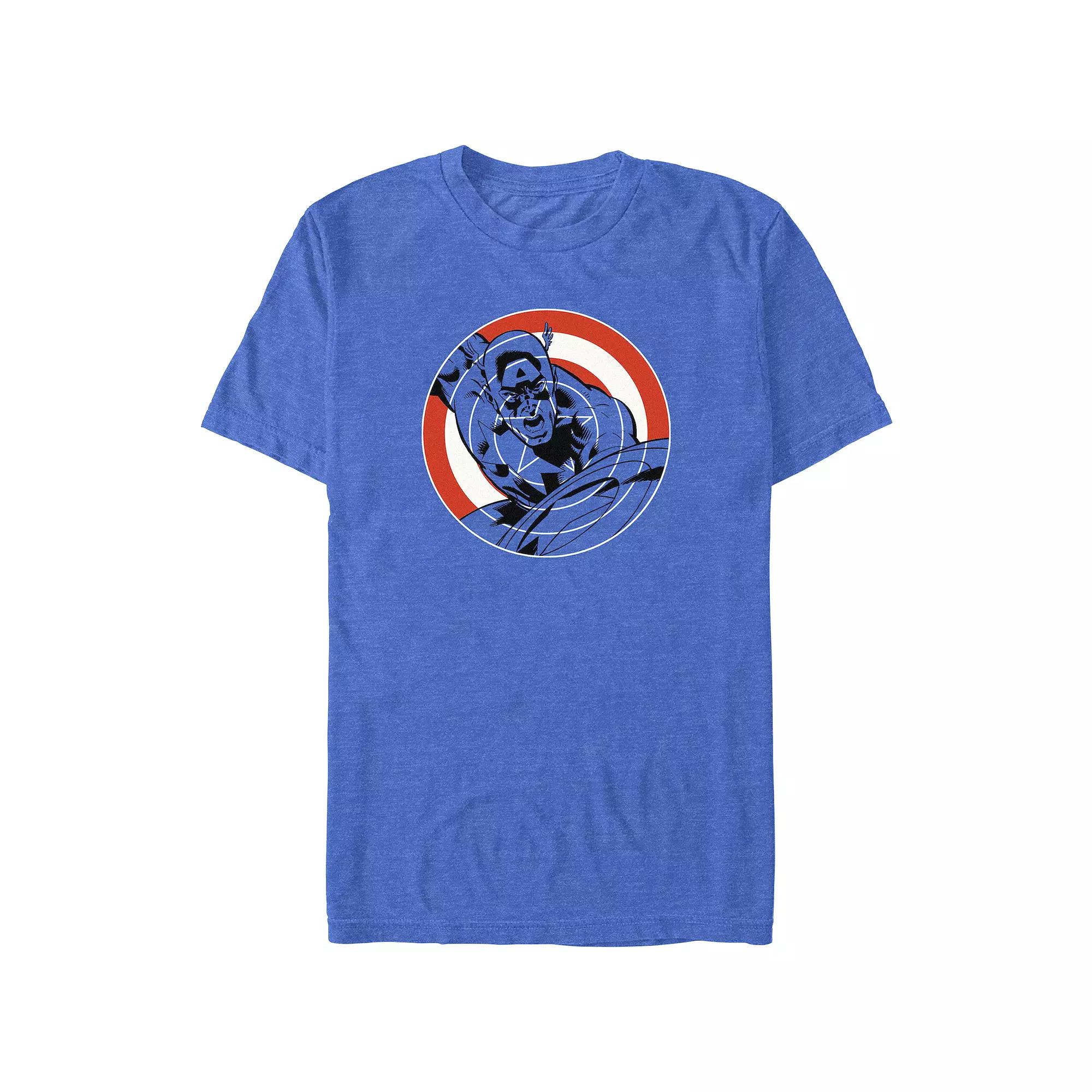 Big & Tall Marvel Captain America Shield Poster Graphic Tee, Men's,  Product Image