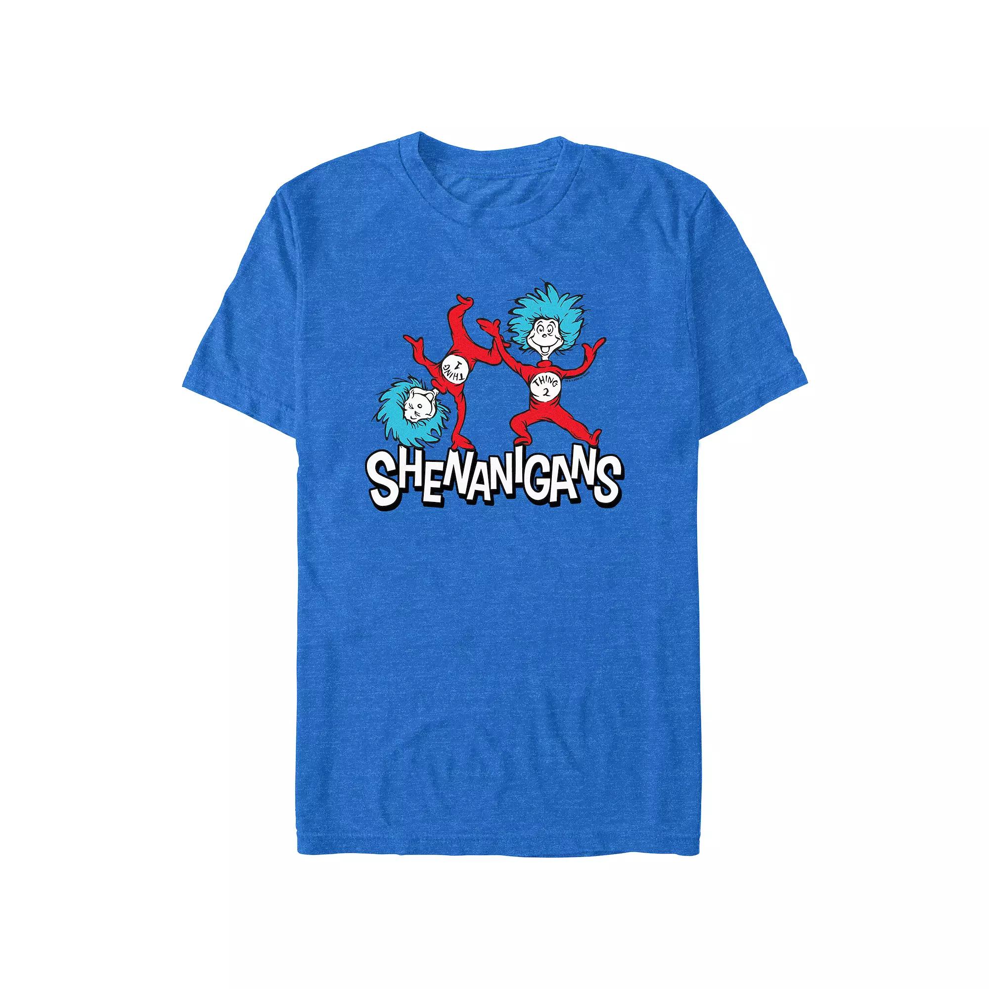 Men's Dr. Seuss Shenanigans Graphic Tee, Size: Small, Royal Grey Product Image
