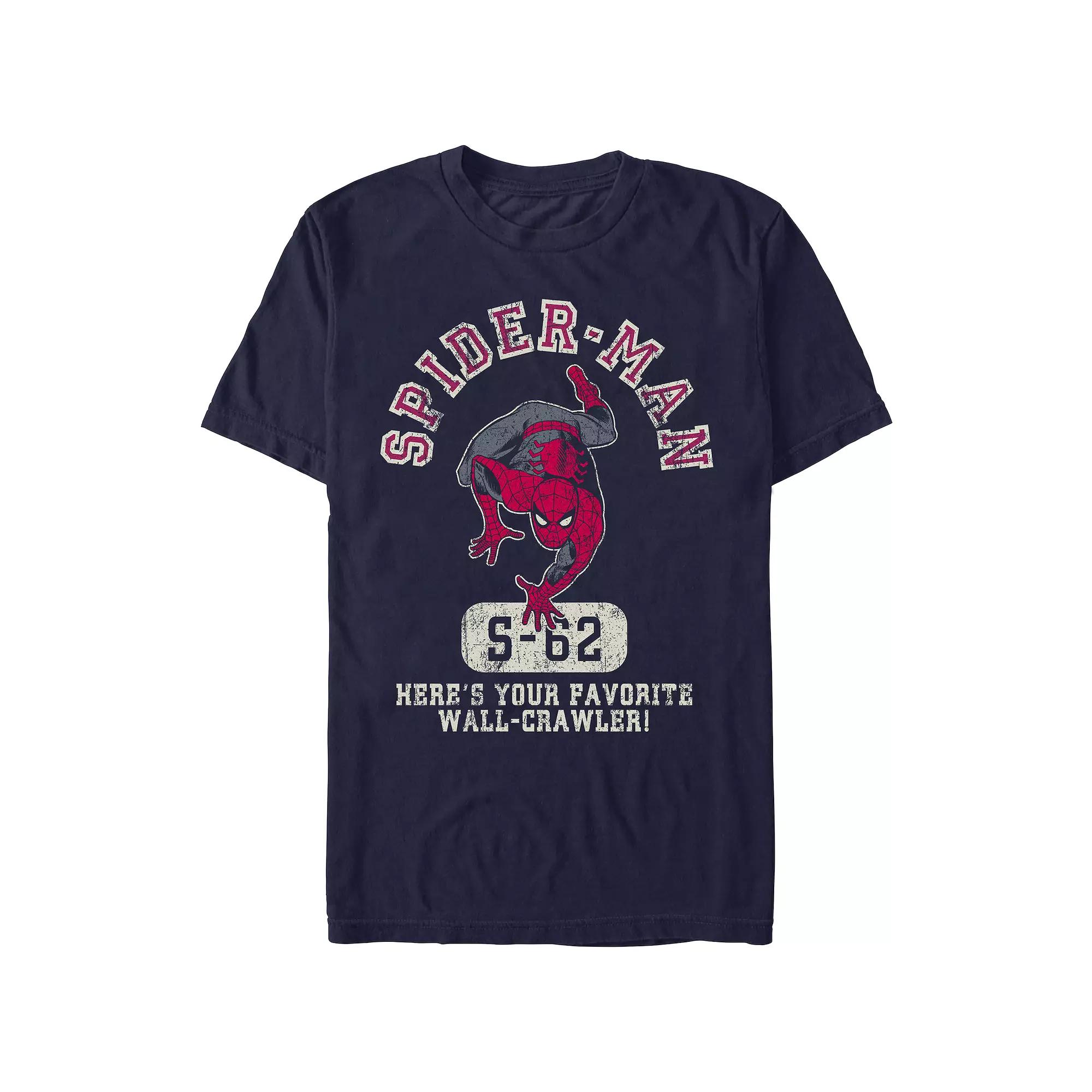 Men's Spider-Man Your Favorite Wall-Crawler Graphic Tee, Size: Large, Blue Product Image