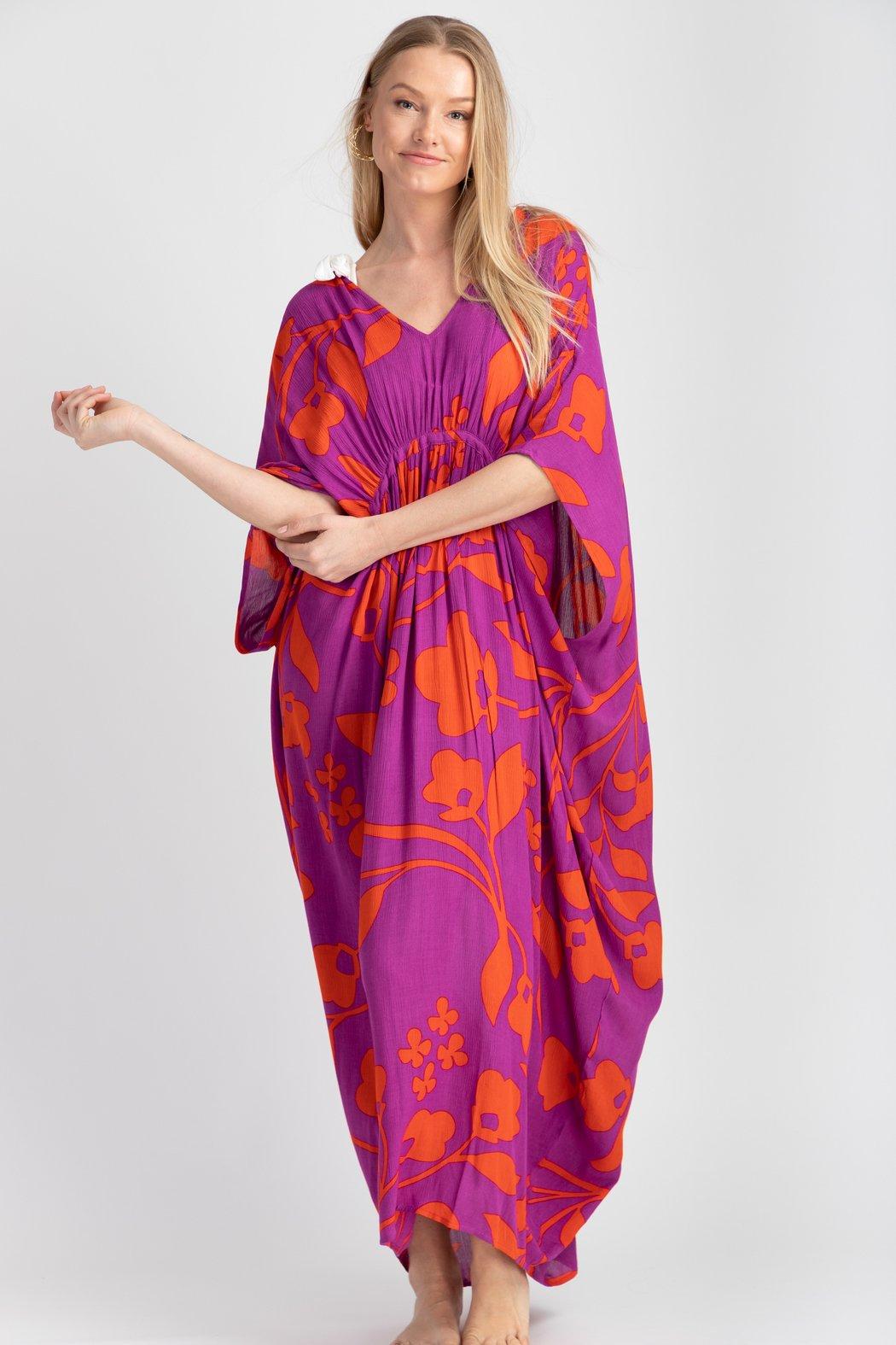 Bold Floral Kaftan Maxi Product Image