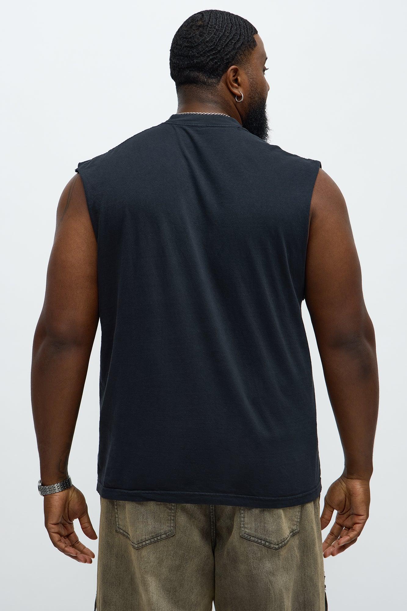 Big Aura Muscle Tee - Black Wash Male Product Image
