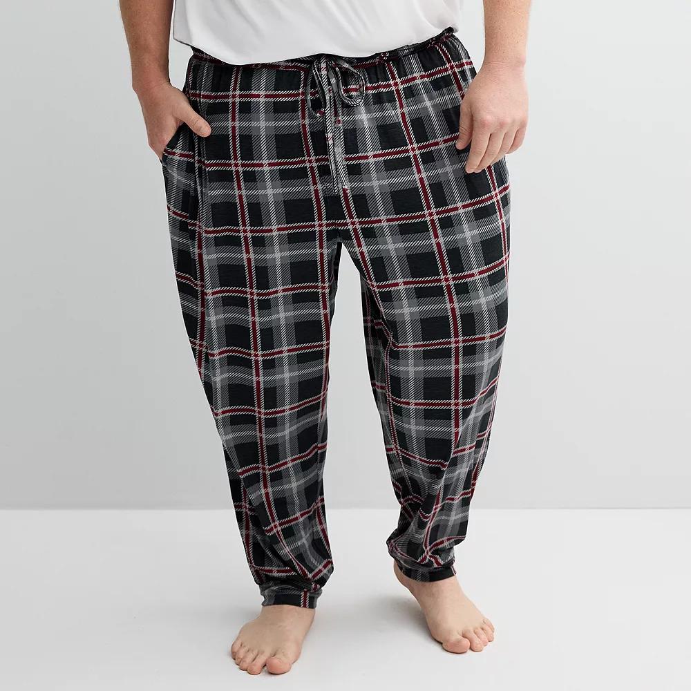 Big & Tall Sonoma Goods For Life® Supersoft Banded Bottom Drawstring Pajama Pants, Men's,  Product Image
