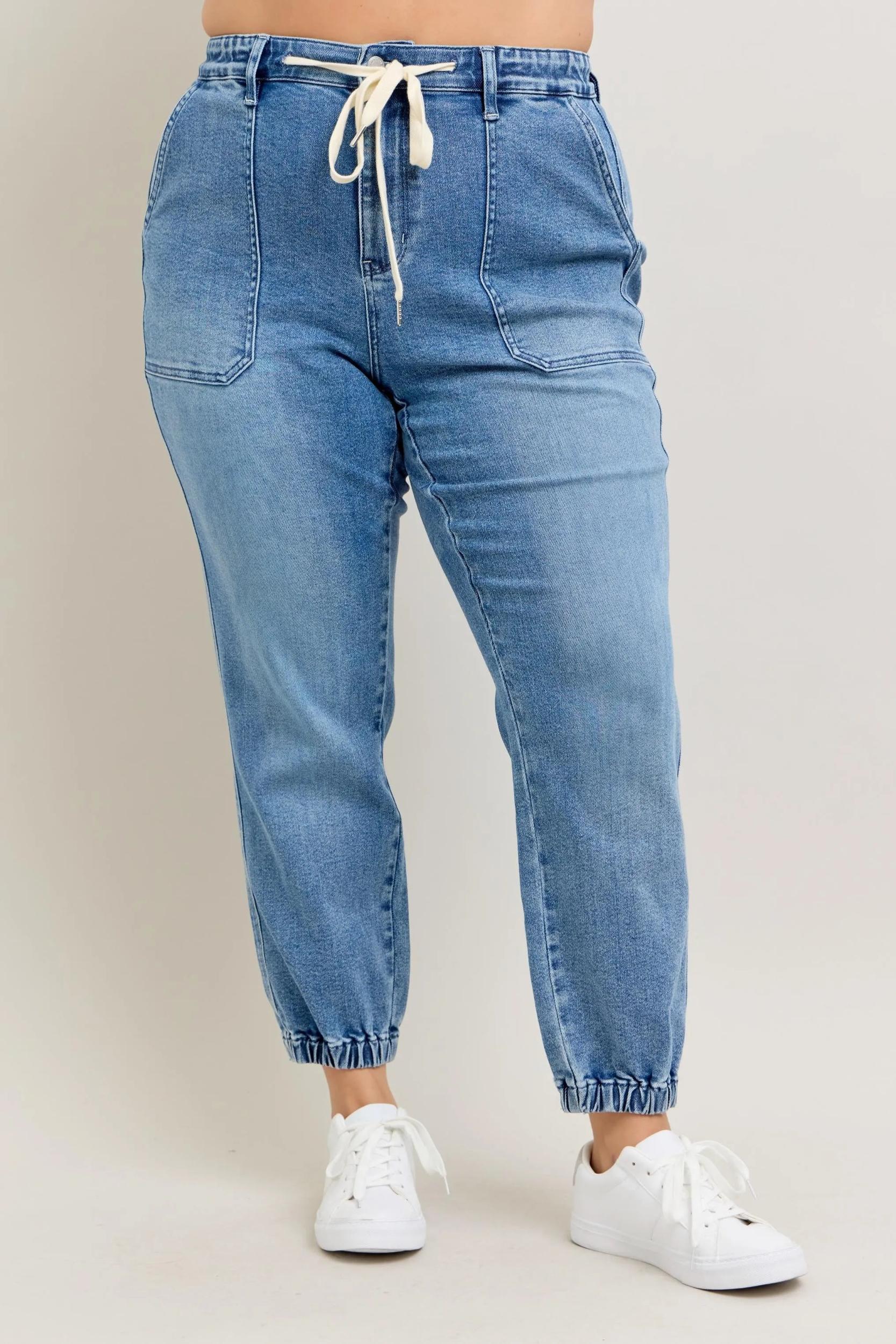 88948   Lani Hi-Rise Denim Judy Blue Jogger Jeans Product Image