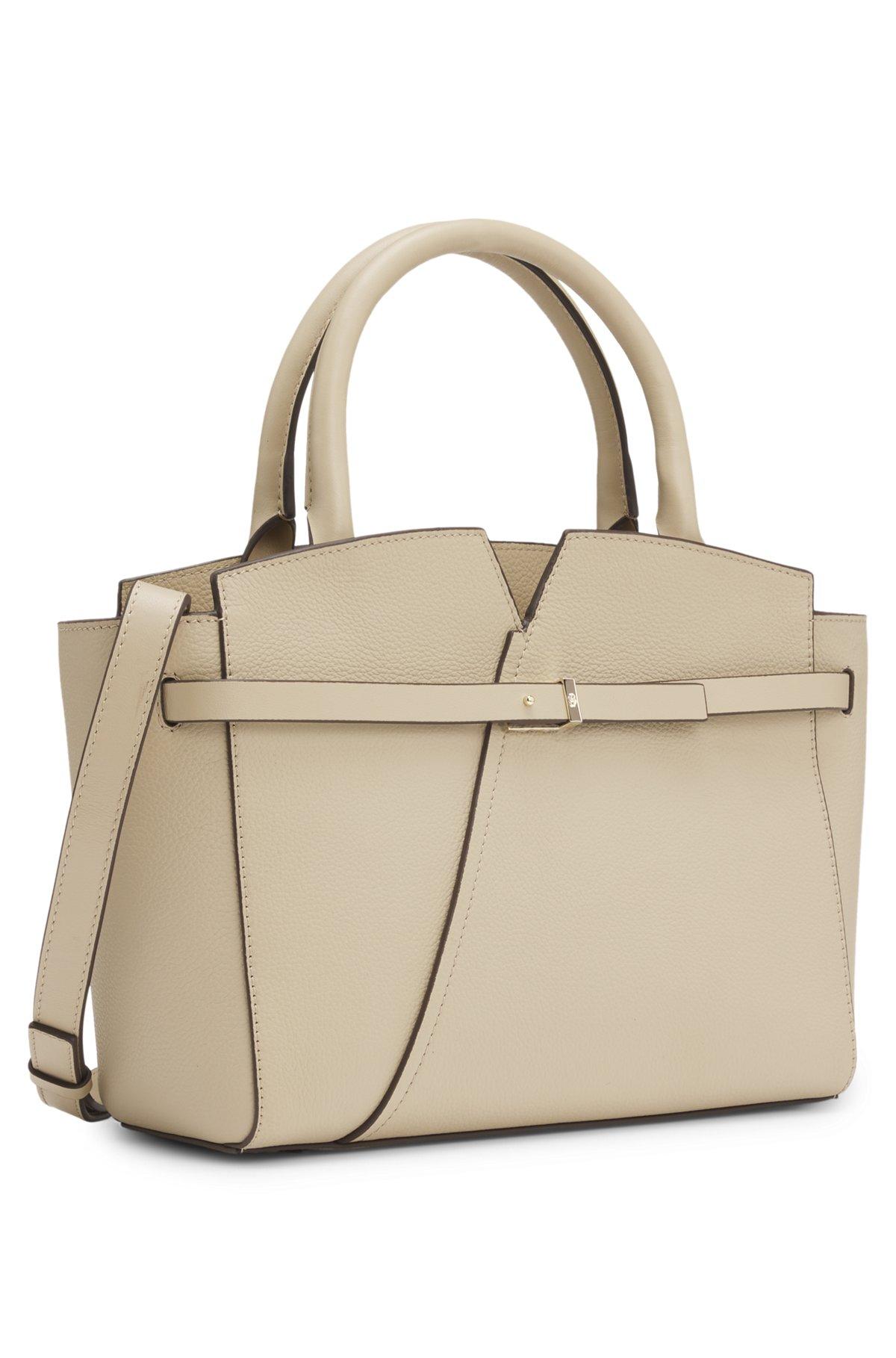 BOSS Revers small leather tote bag with belt detail Product Image