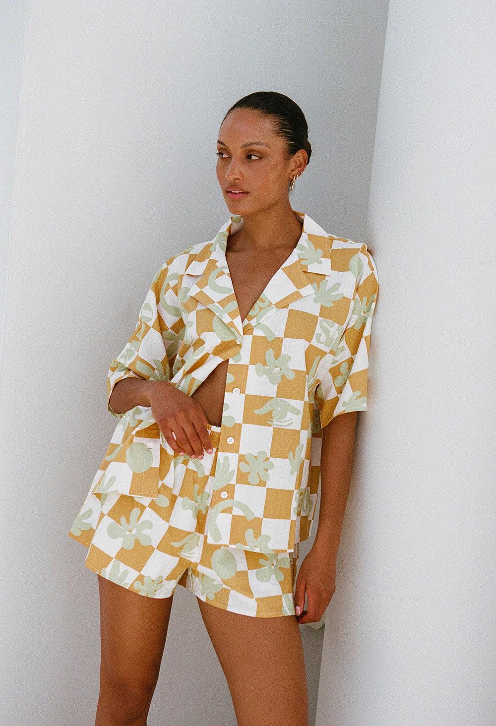 Seona Top - Sabo Checkerboard Product Image