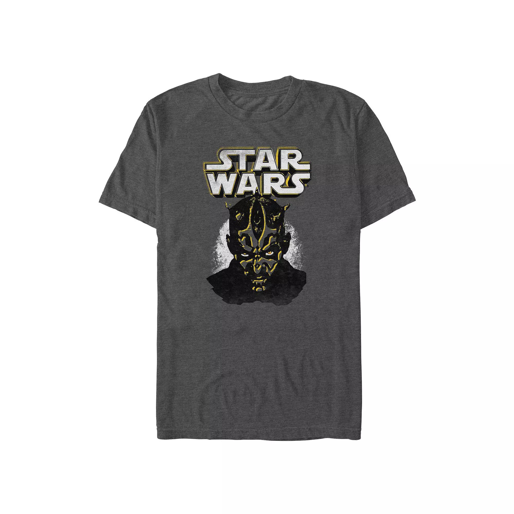 Big & Tall Star Wars Darth Maul Paint Graphic Tee, Men's, Size: 5XL, Grey Heather Product Image