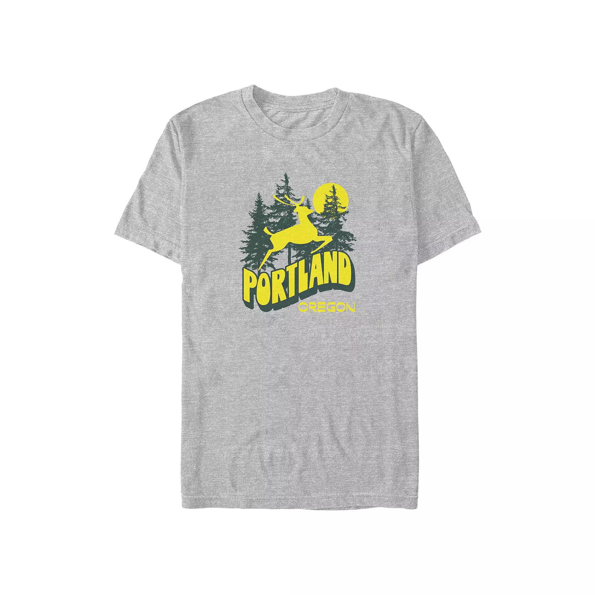 Big & Tall Portland Oregon Forest Graphic Tee, Men's,  Product Image