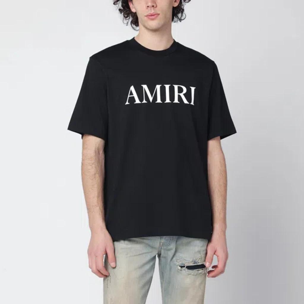 AMIRI Cotton T-shirt With Logo Print In Black Product Image