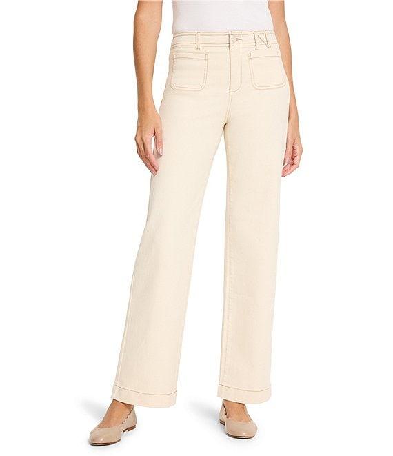 NIC + ZOE 31#double; High-Rise Wide Leg Patch Pocket Jeans Product Image