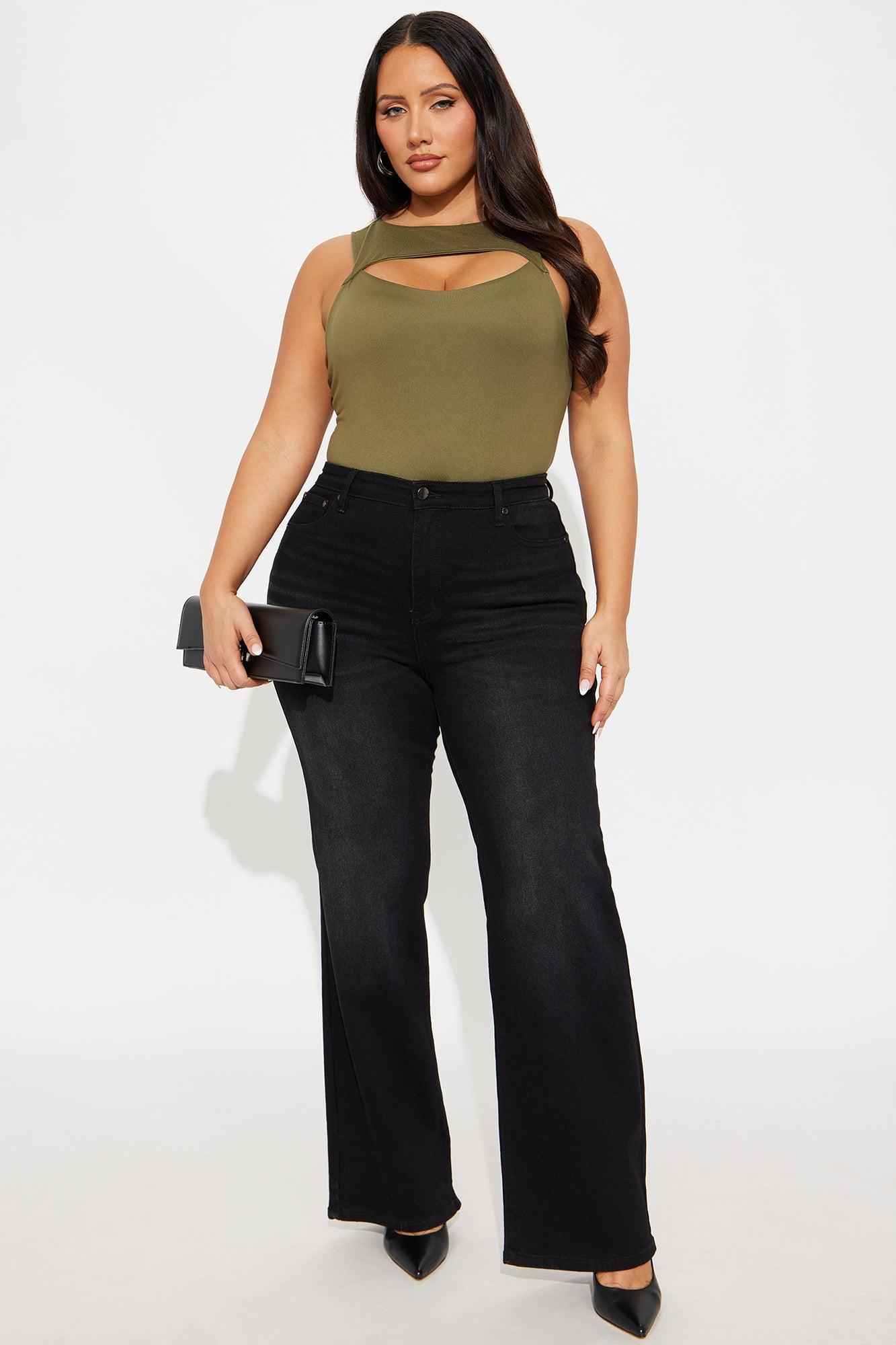 Eli Cut Out Bodysuit - Olive Female Product Image