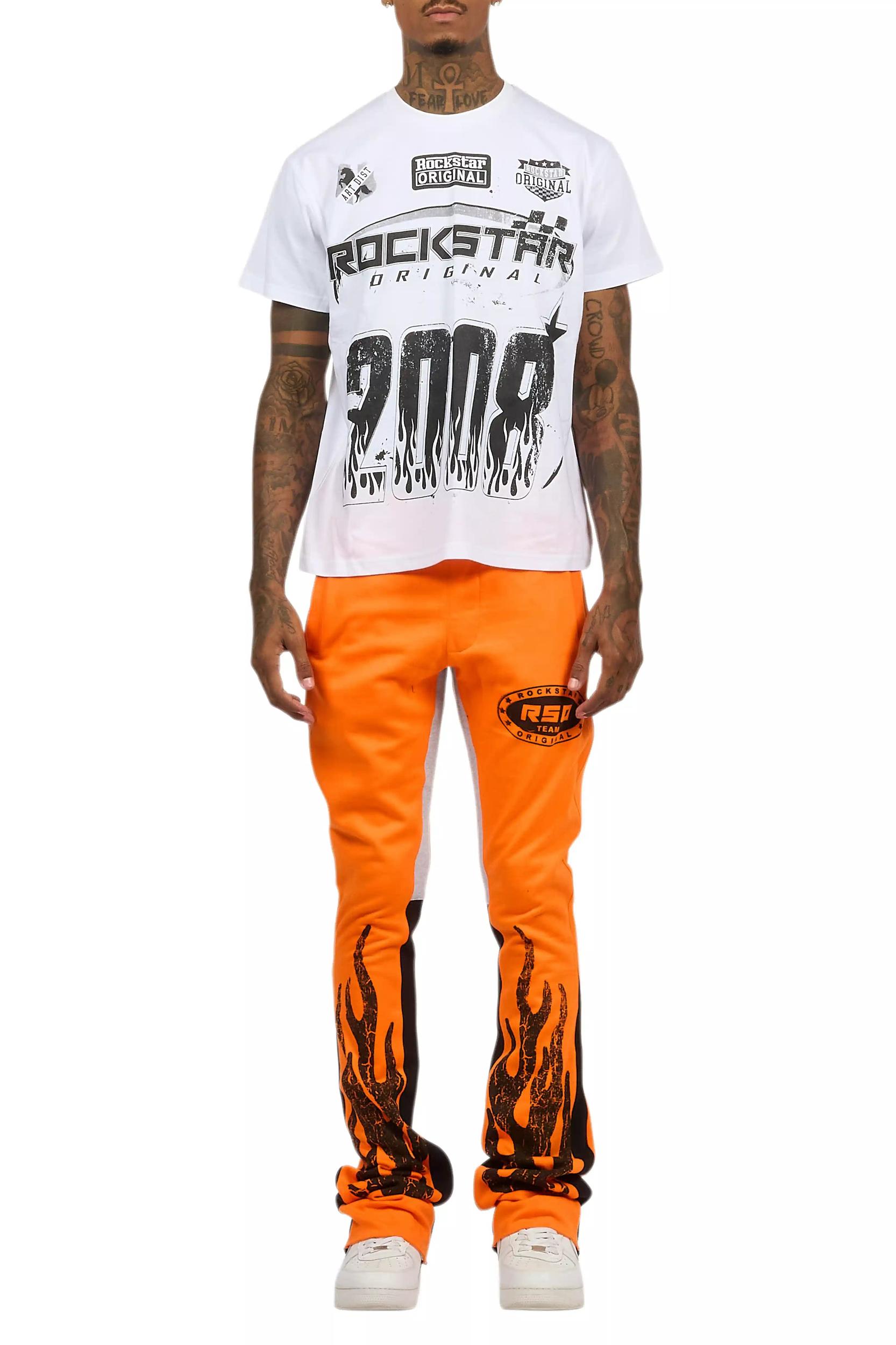 Amos Orange T-Shirt/Stacked Flare Track Set Male Product Image