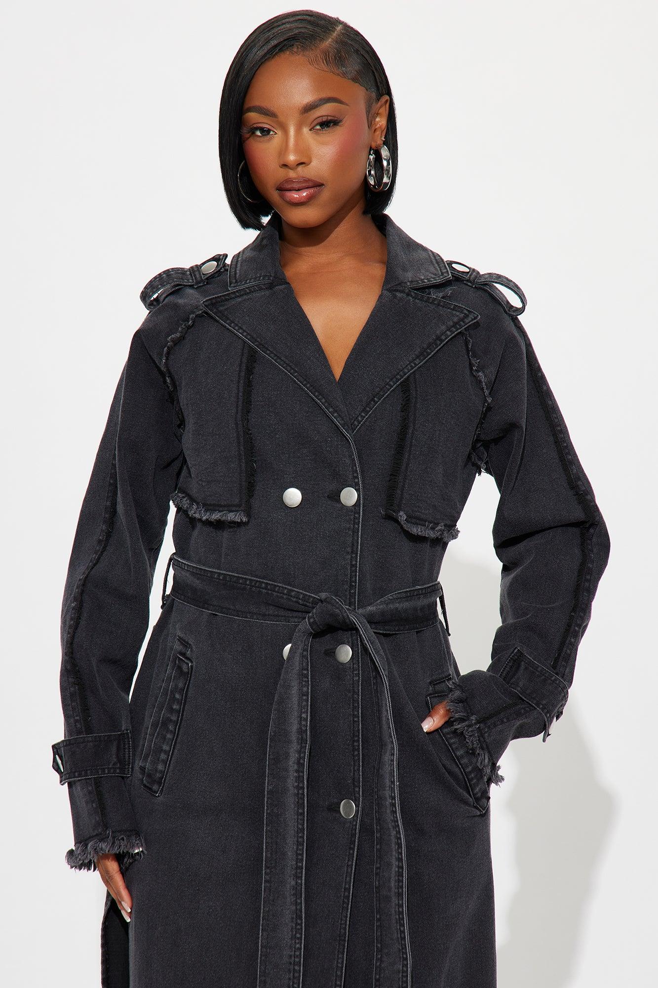 New York Days Denim Coat - Black Wash Female Product Image