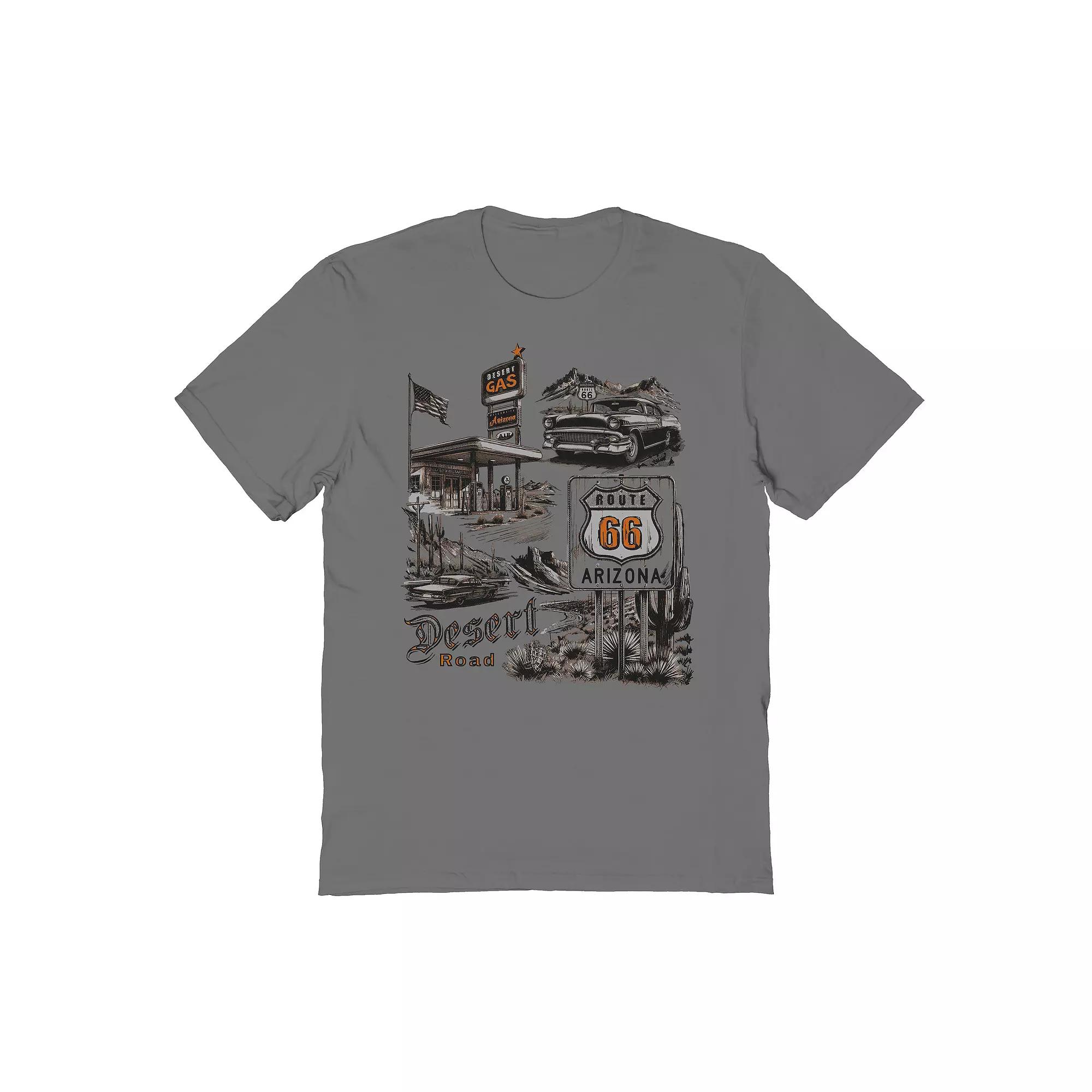 Men's Arizona Desert Road Graphic Tee, Size: XL, Grey Product Image