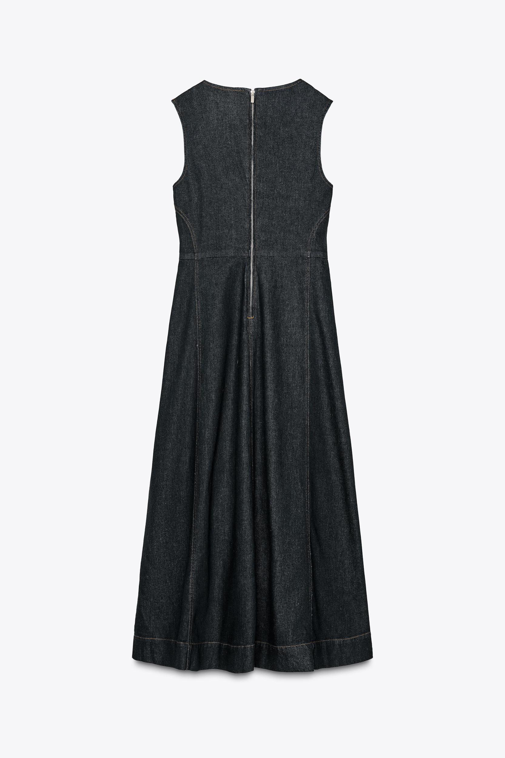 Z1975 SLEEVELESS DENIM MIDI DRESS Product Image