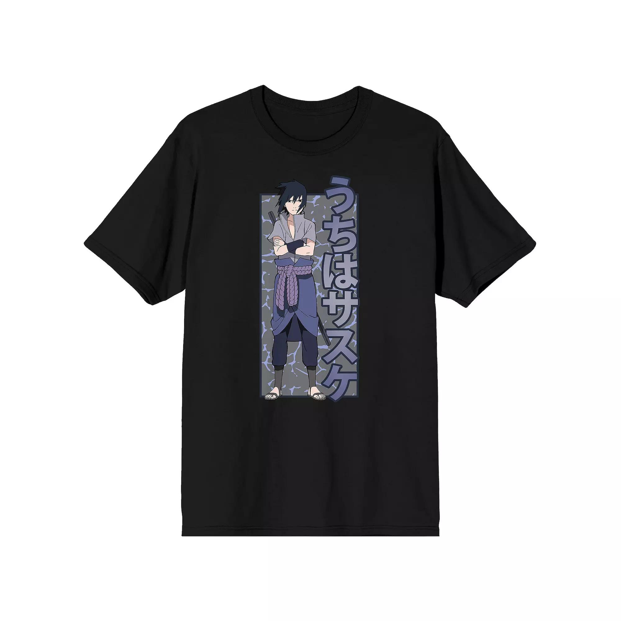 Men's Naruto Shippuden Sasuke Uchiha Tee, Size: Small, Black Product Image