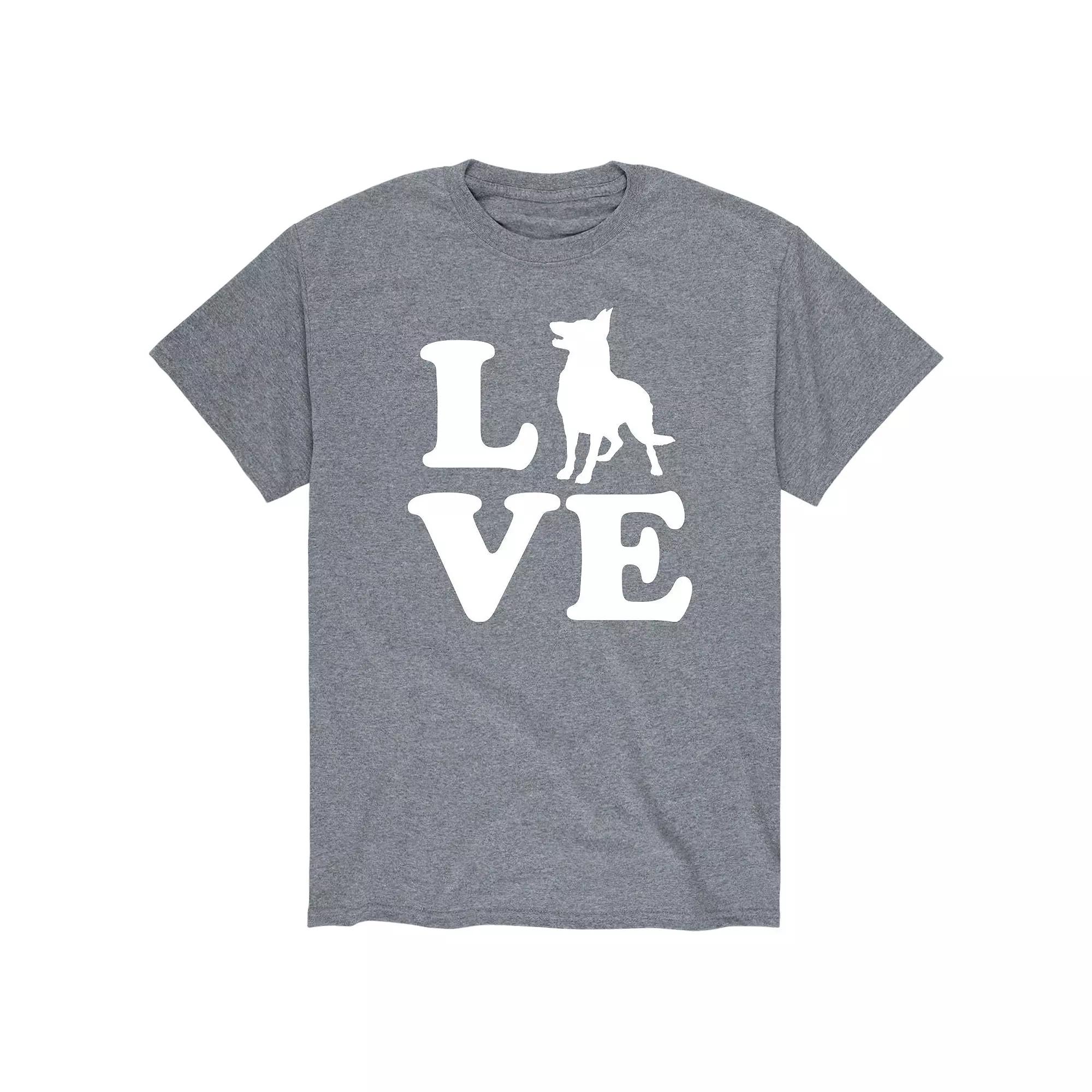 Men's Love German Shepherd Tee,  Product Image