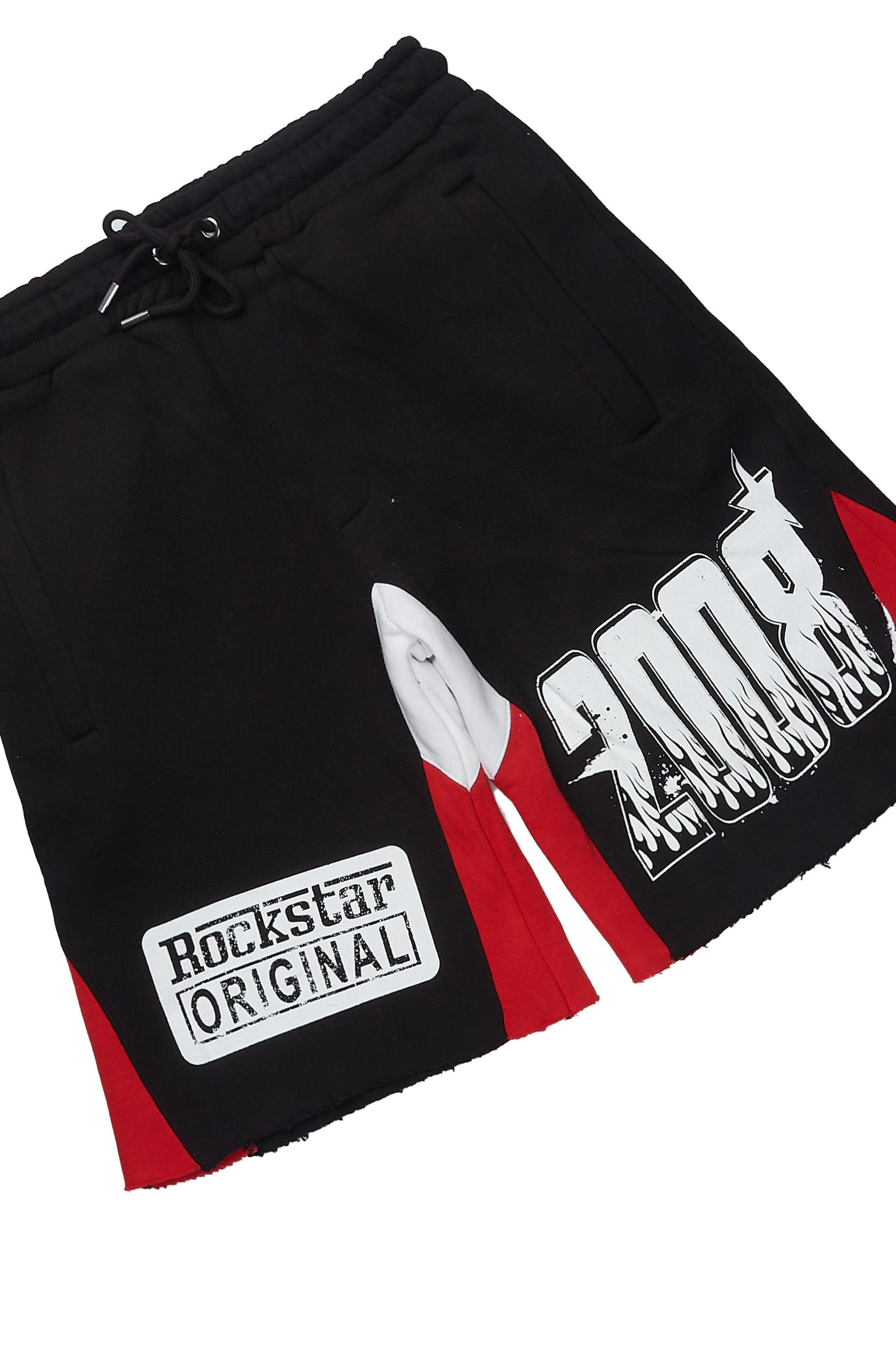 Amos Black Relaxed T-Shirt/Short Set Male Product Image