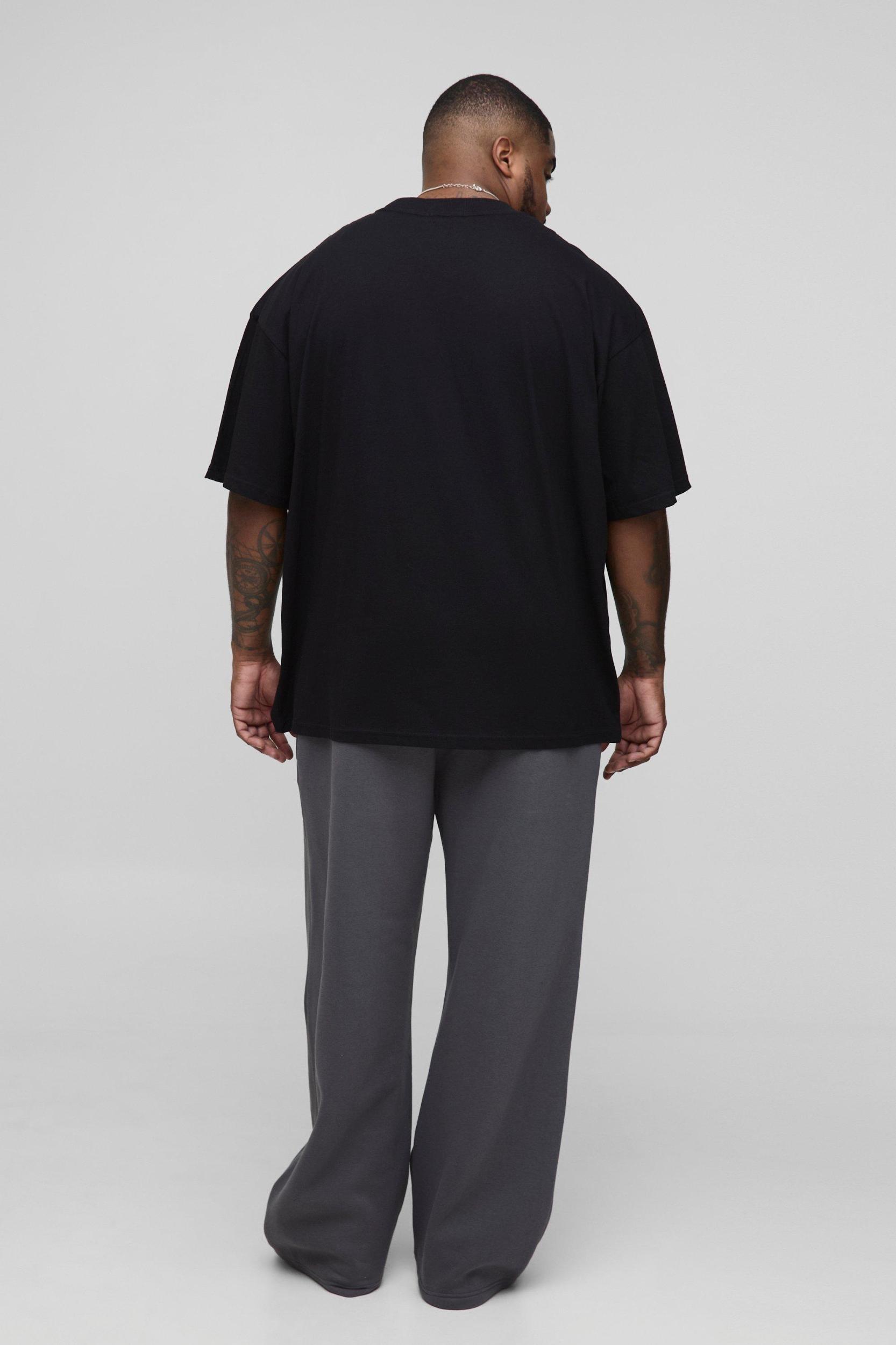 Plus Oversized Extended Neck Official Floral Print T-Shirt | boohooMAN USA Product Image