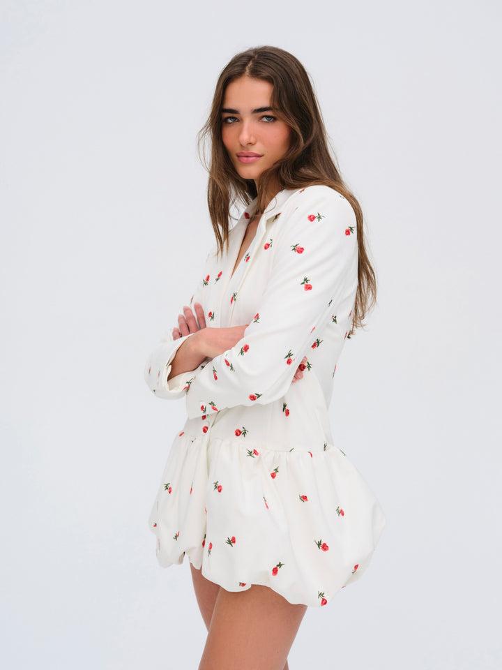 Talia Blazer Dress — White Product Image