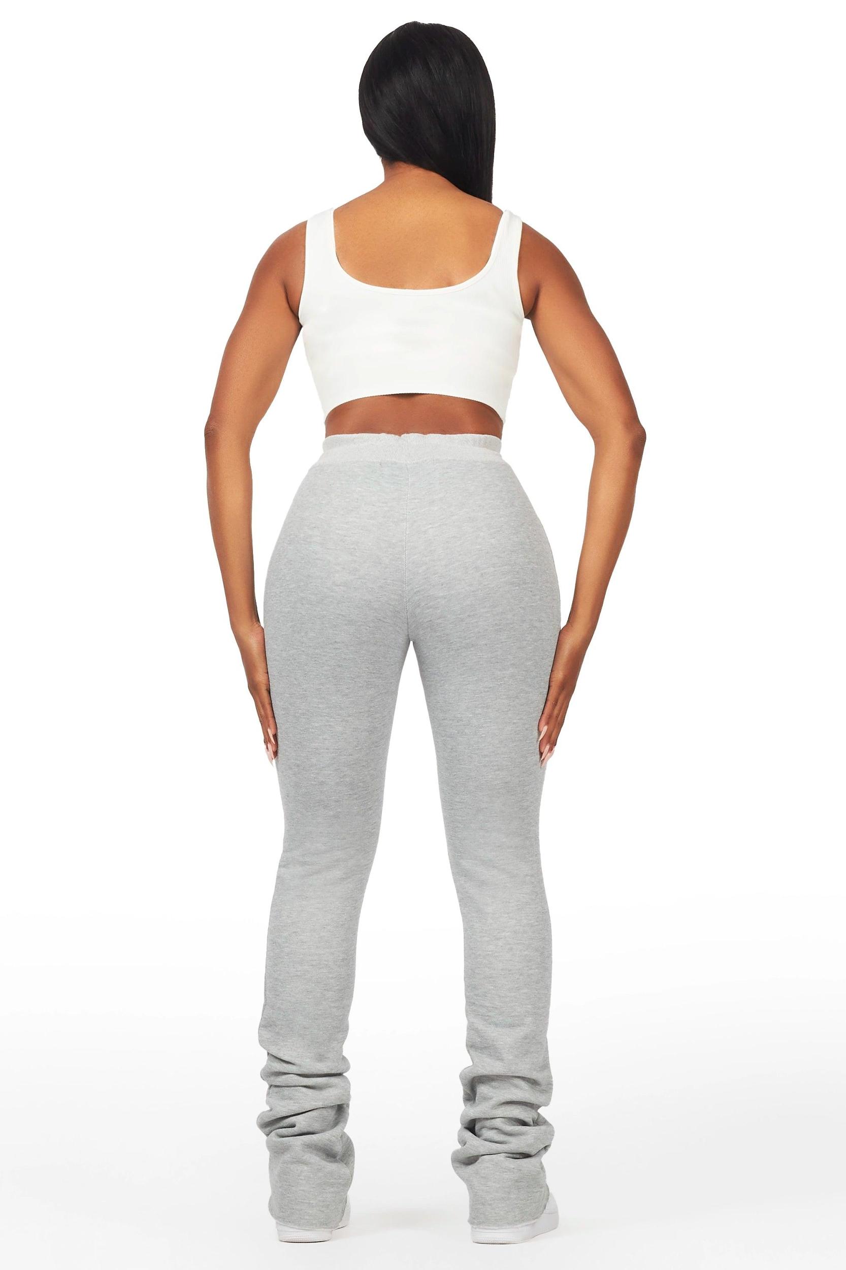 Juliana Heather Grey Super Stacked Track Pant Female Product Image