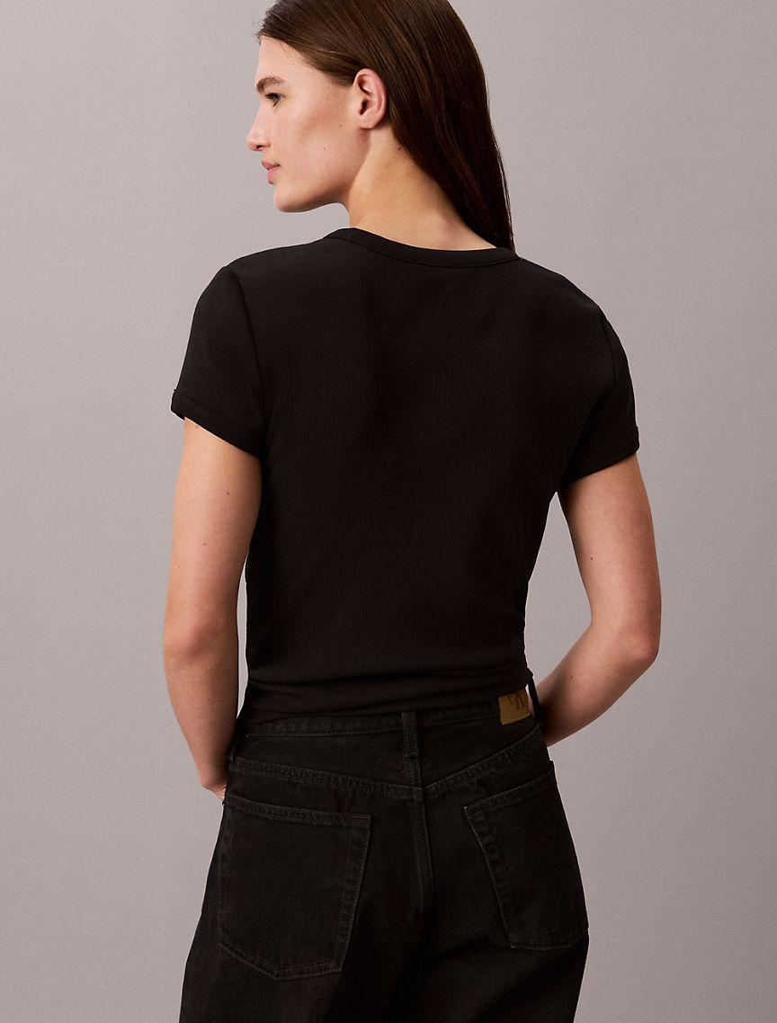 Logo Graphic Rib Slim T-Shirt Product Image
