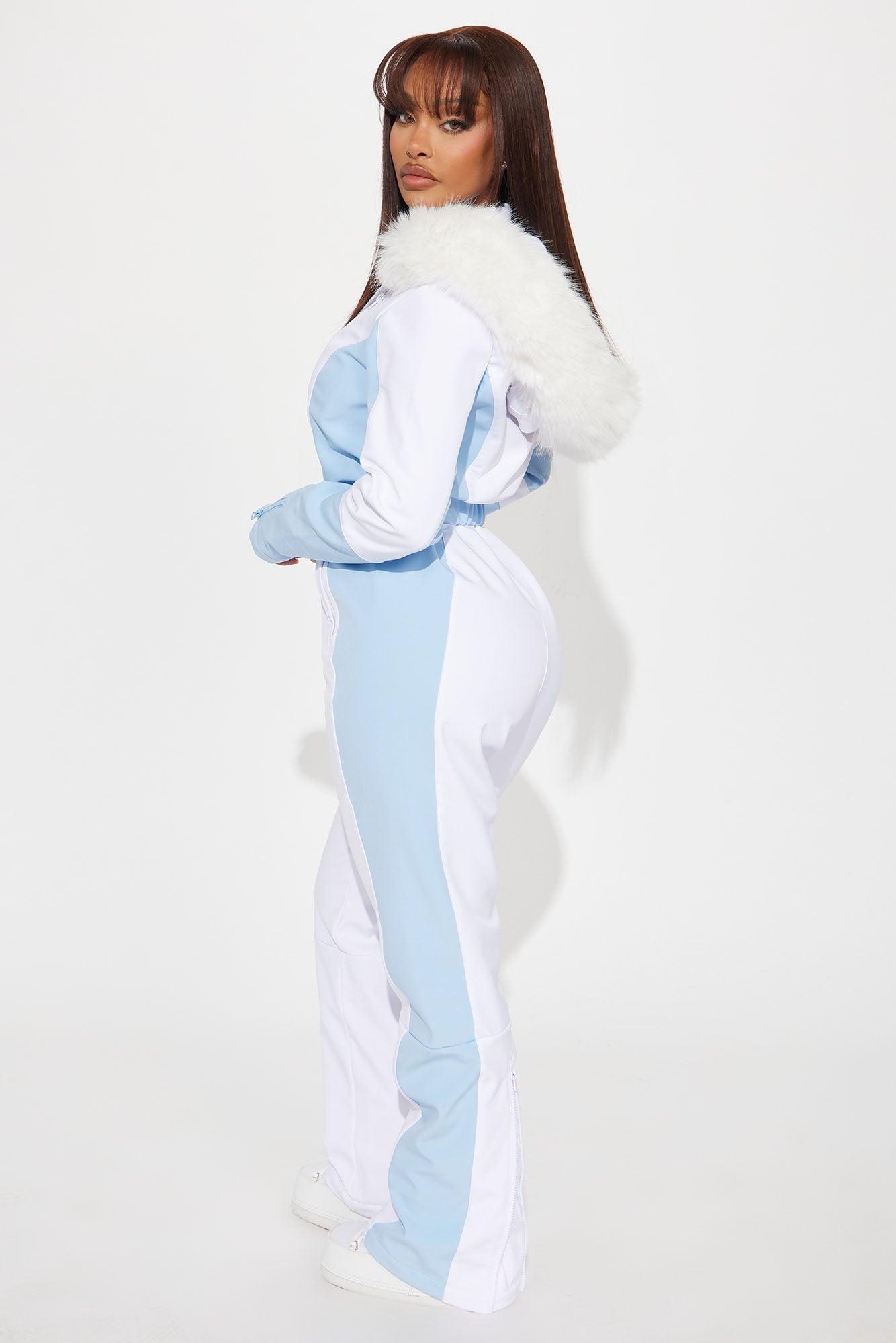 Blanket Of Snow Ski Jumpsuit - Light Blue Product Image
