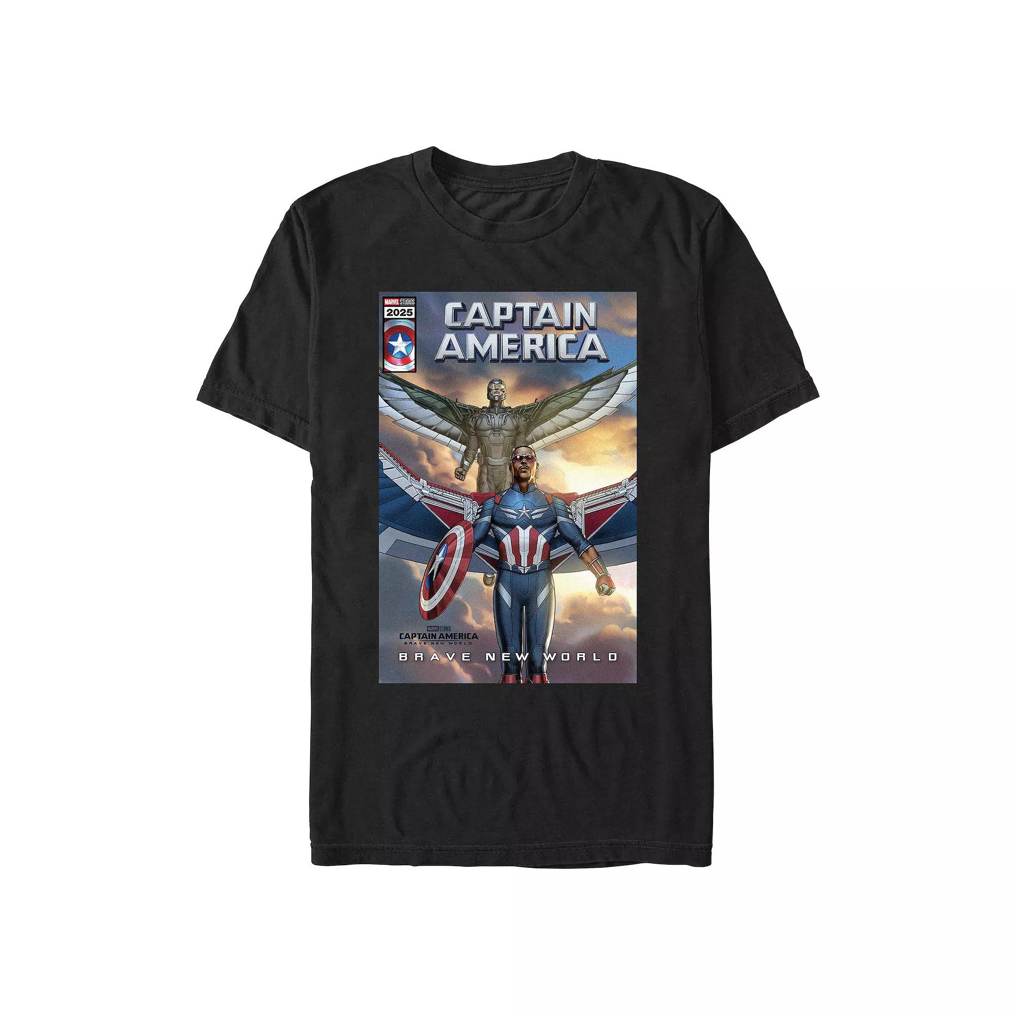 Big & Tall Marvel Captain America Brave New World Captain And Falcon Graphic Tee, Men's,  Product Image