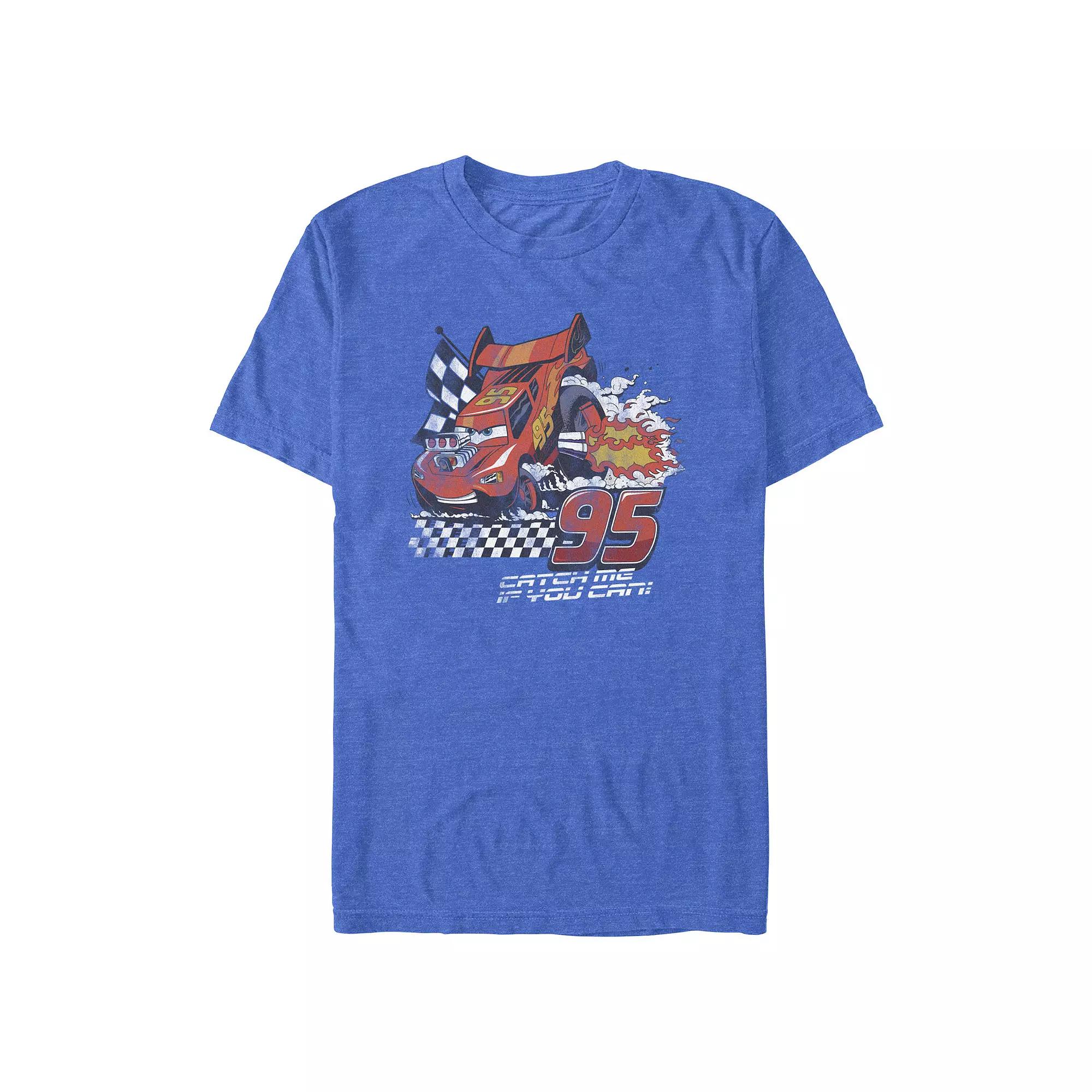 Disney / Pixar's Cars Lightning McQueen Catch Me If You Can Men's Graphic Tee,  Product Image