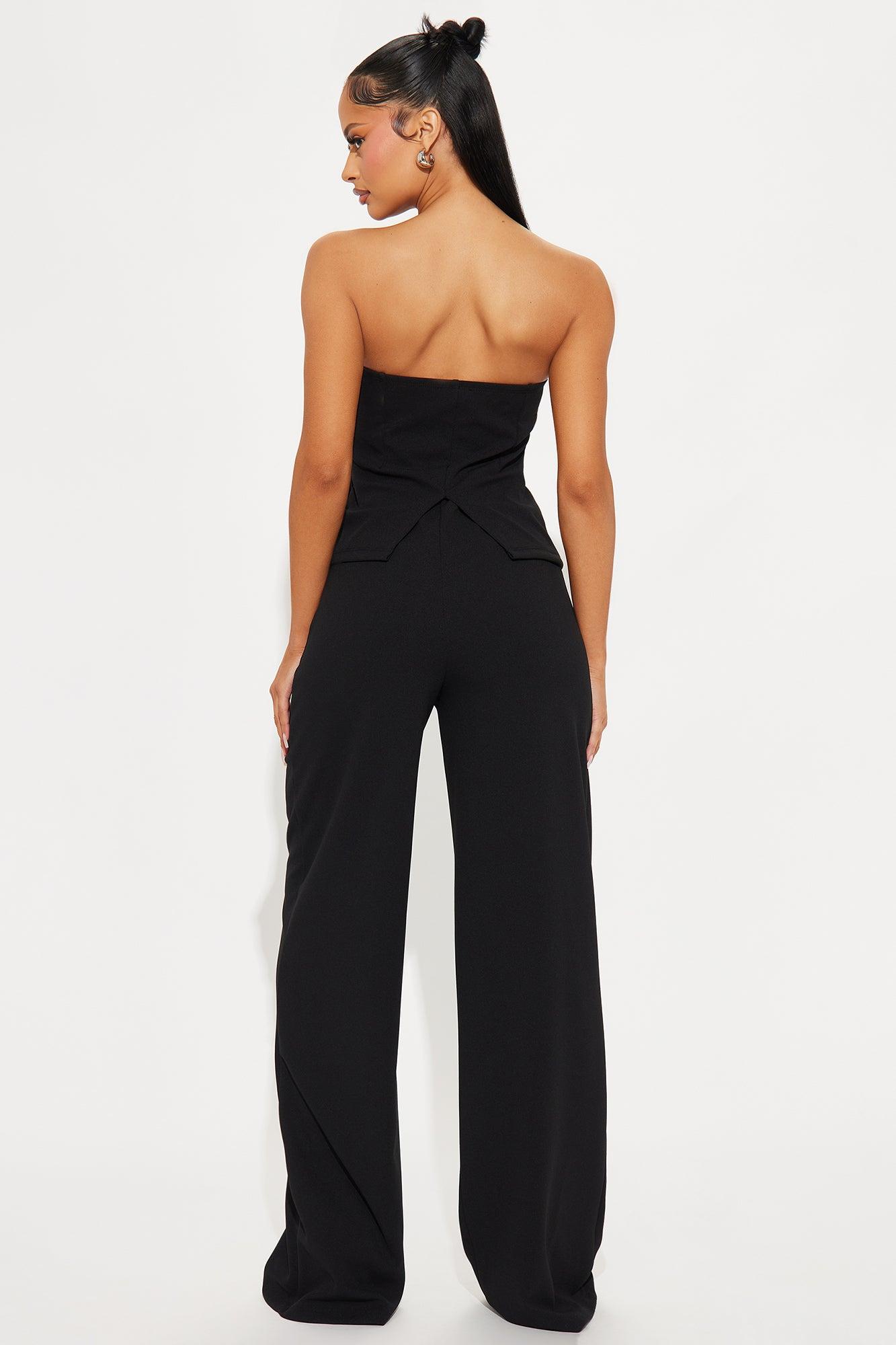 Business Type Jumpsuit - Black Product Image