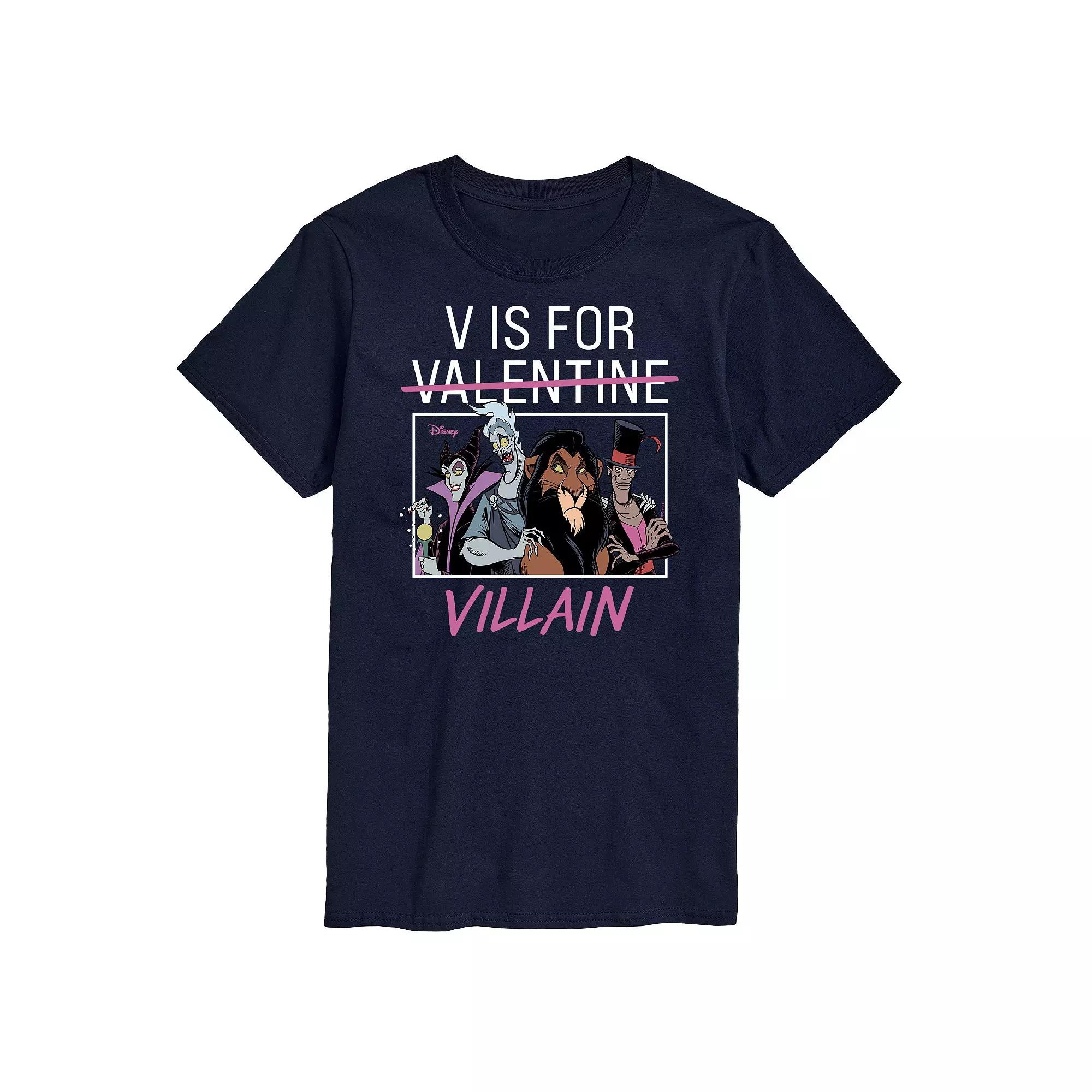 Disney Villains Men's V For Valentine Villain Graphic Tee,  Product Image