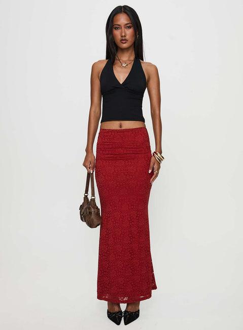 Silene Maxi Skirt Red Product Image