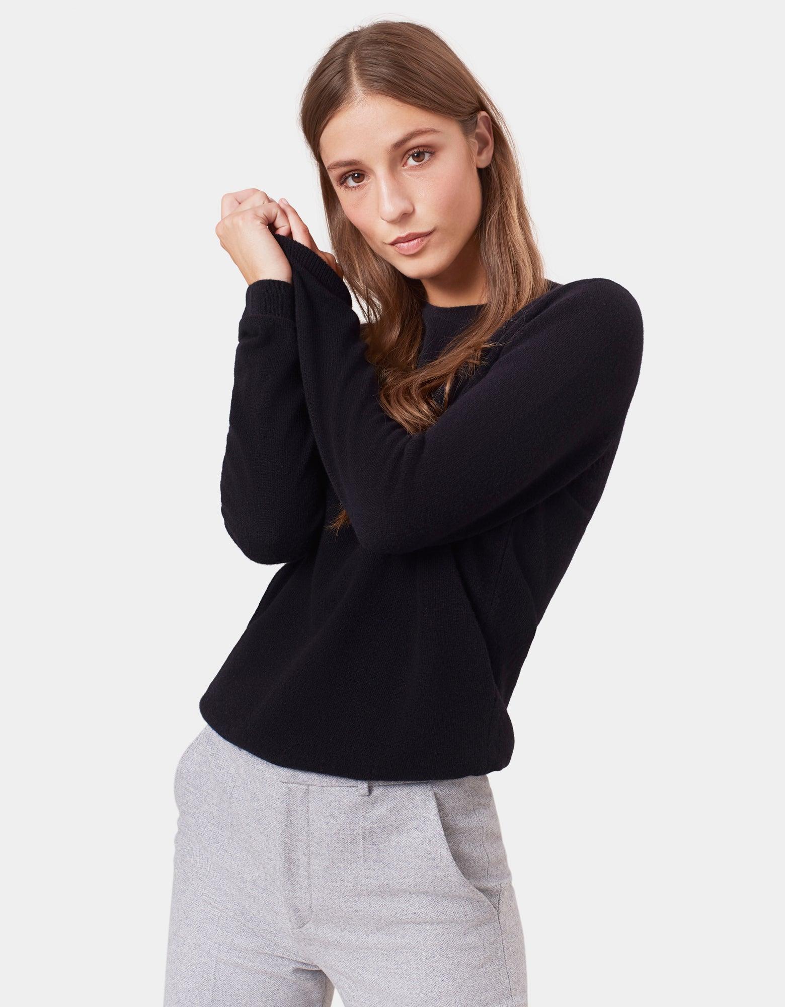 Women Light Merino Wool Crew - Burned Yellow Product Image