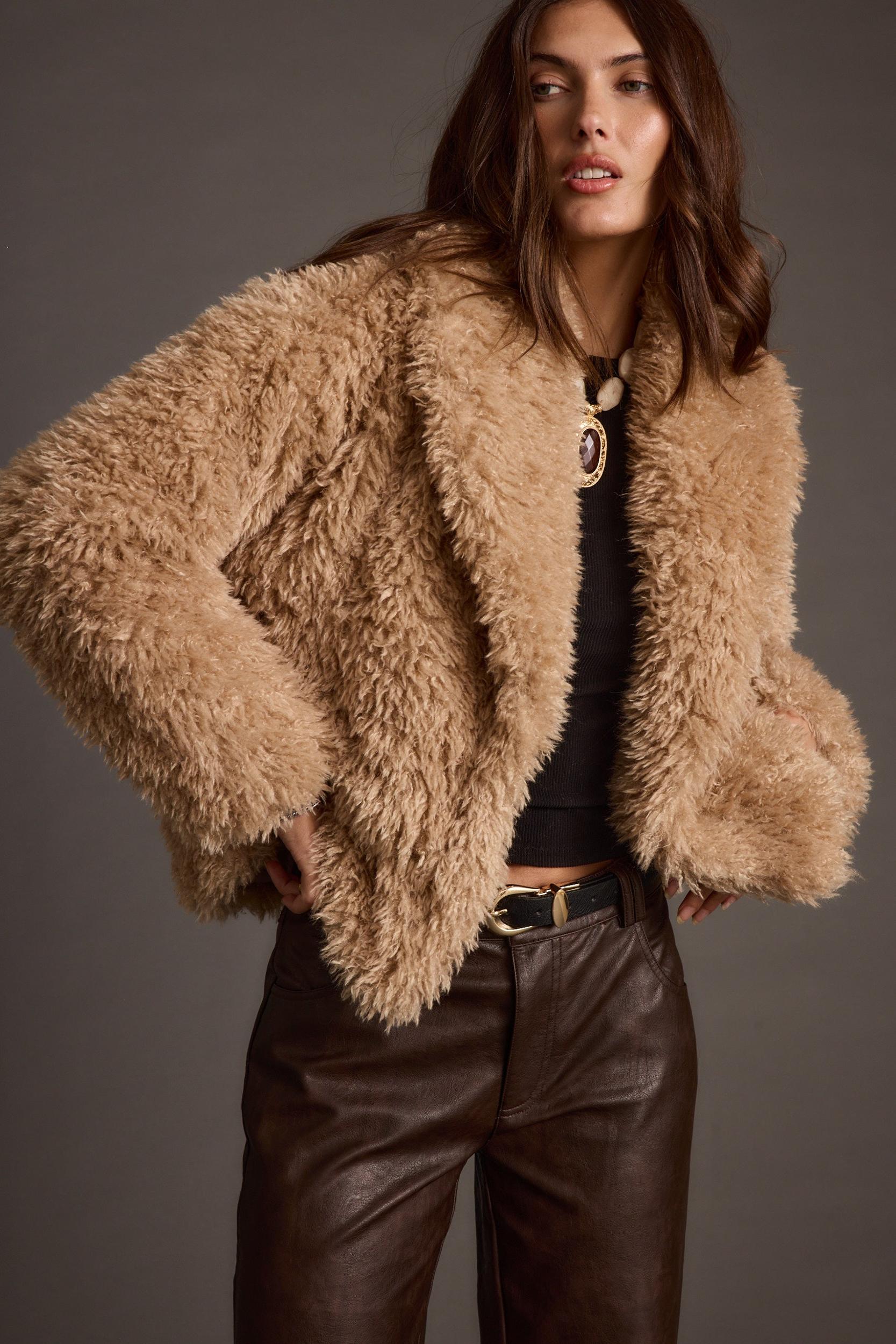 Suki Camel Shearling Coat Product Image