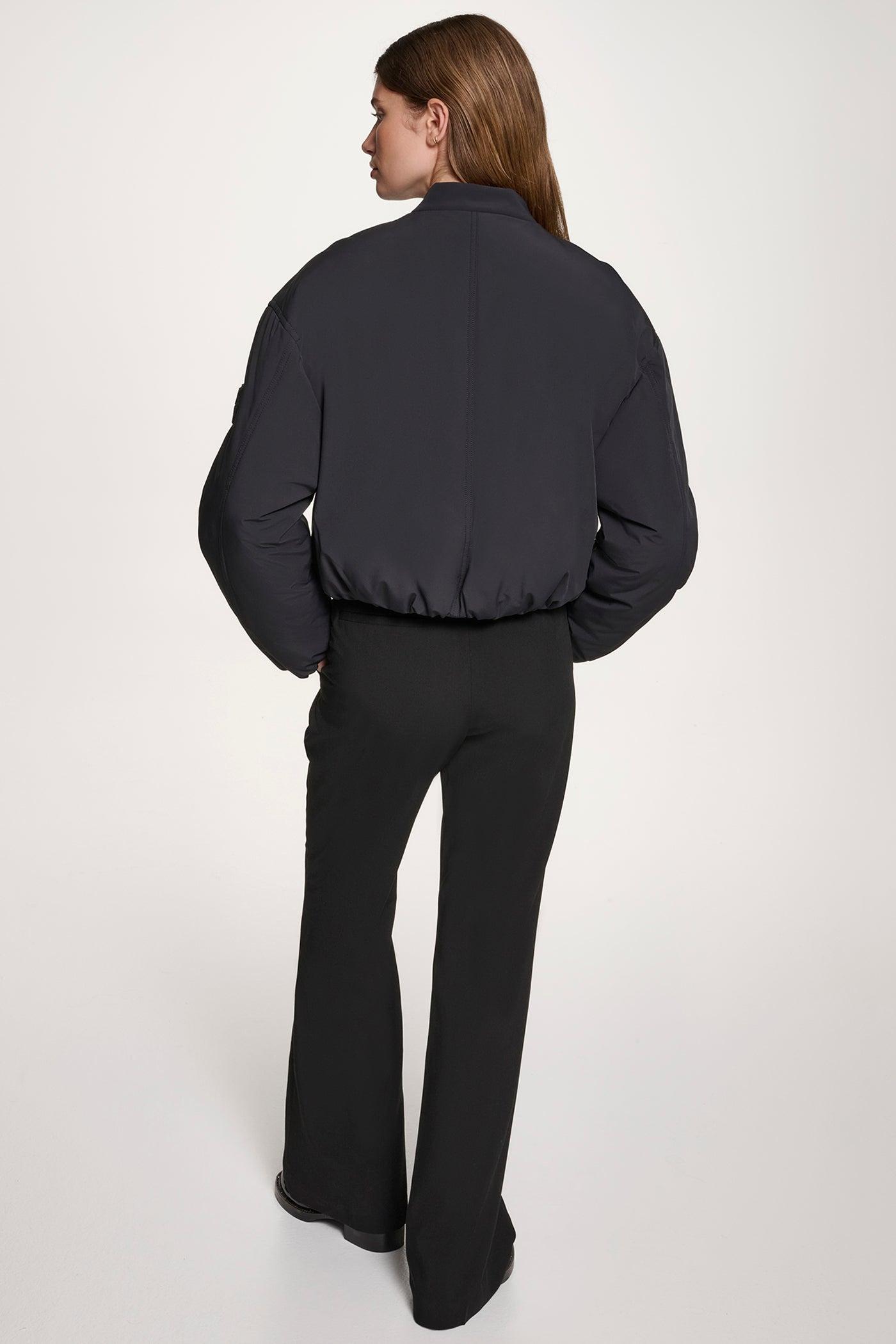 MATTE NYLON BOMBER STYLE JACKET Product Image