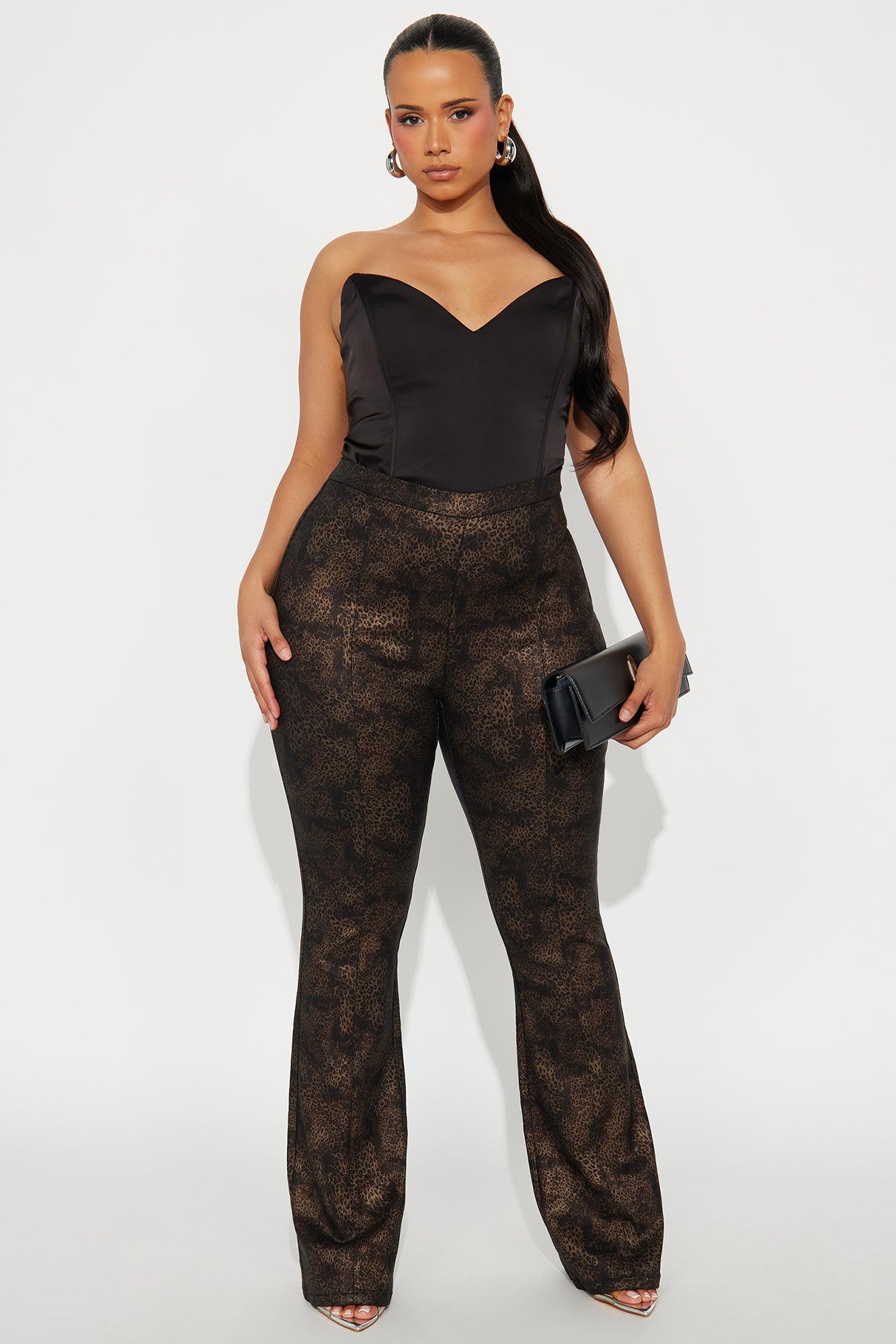 On The Hunt Leopard Flare Pant - Leopard Female Product Image