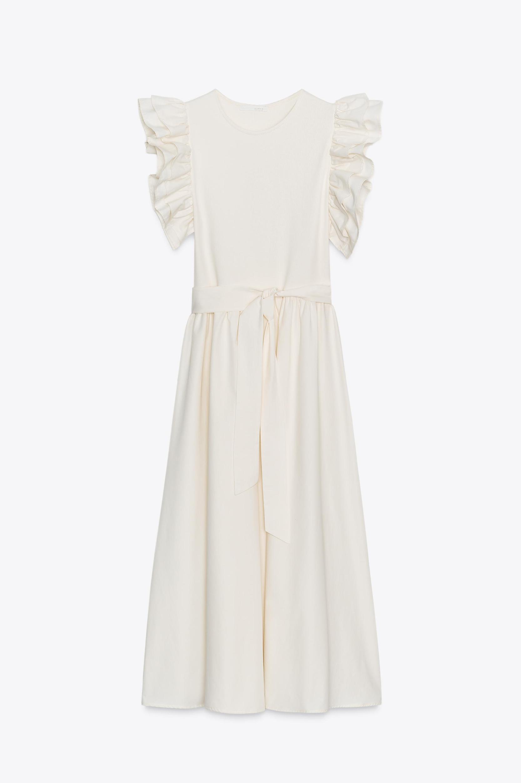 RUFFLED COMBINATION DRESS Product Image